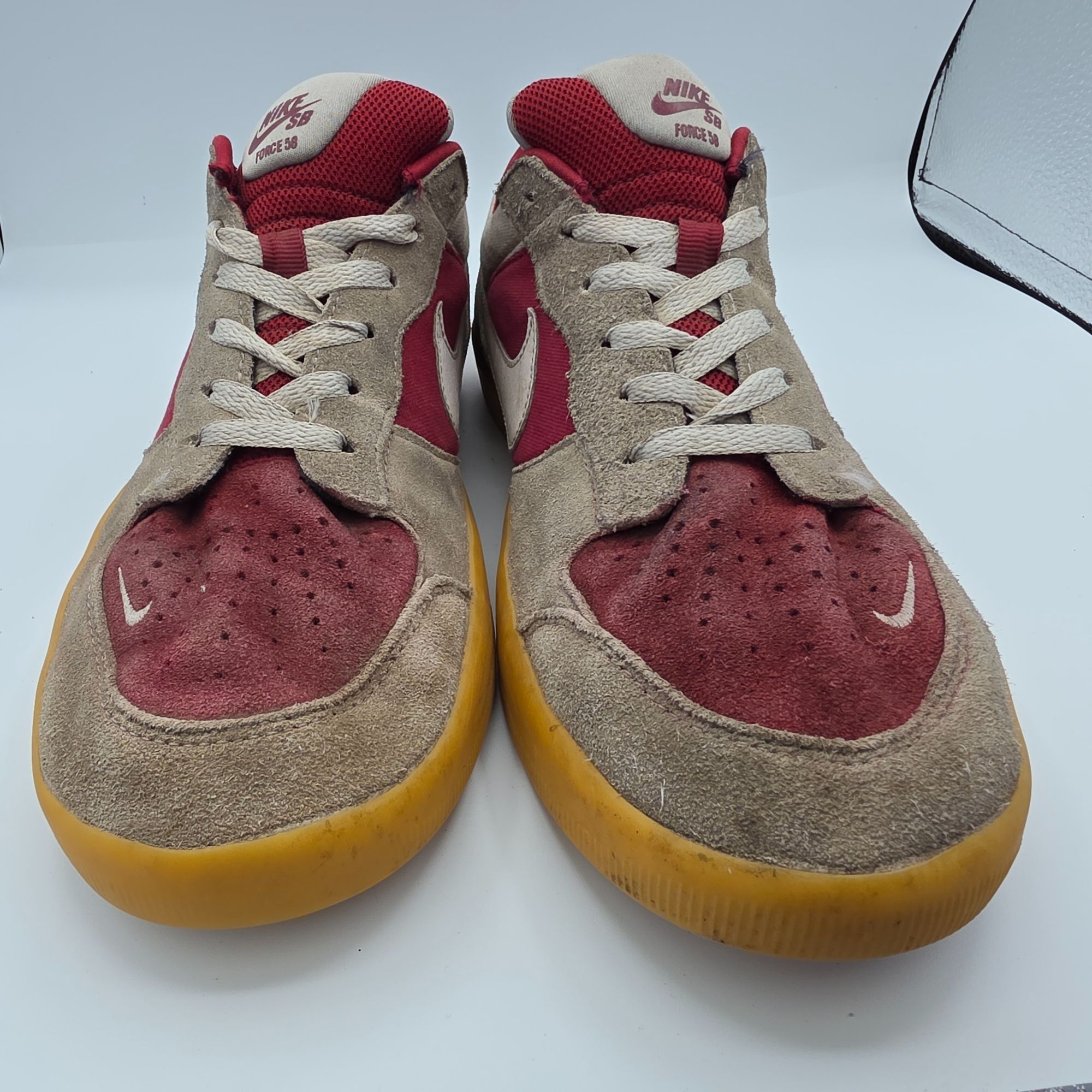 Nike Nike SB Force 58 Team Red Gum Light Brown Mens Size 11.5 Sne Size US 11.5 / EU 44-45 - 2 Thumbnail