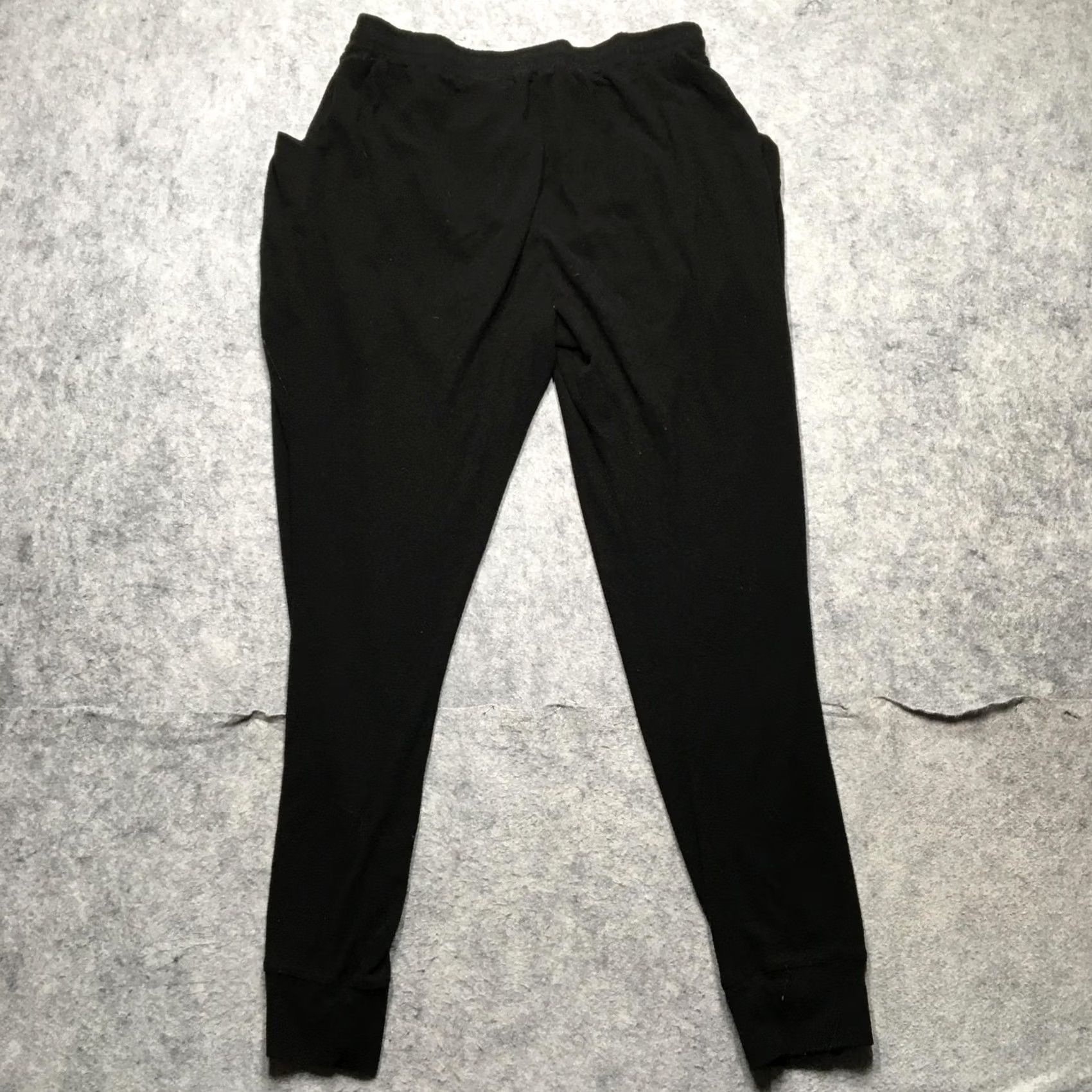 Free People Free People Jogger Pants Womens Medium Black Knit Cuffed Elastic Waist Lounge Size 32" / US 10 / IT 46 - 7 Thumbnail