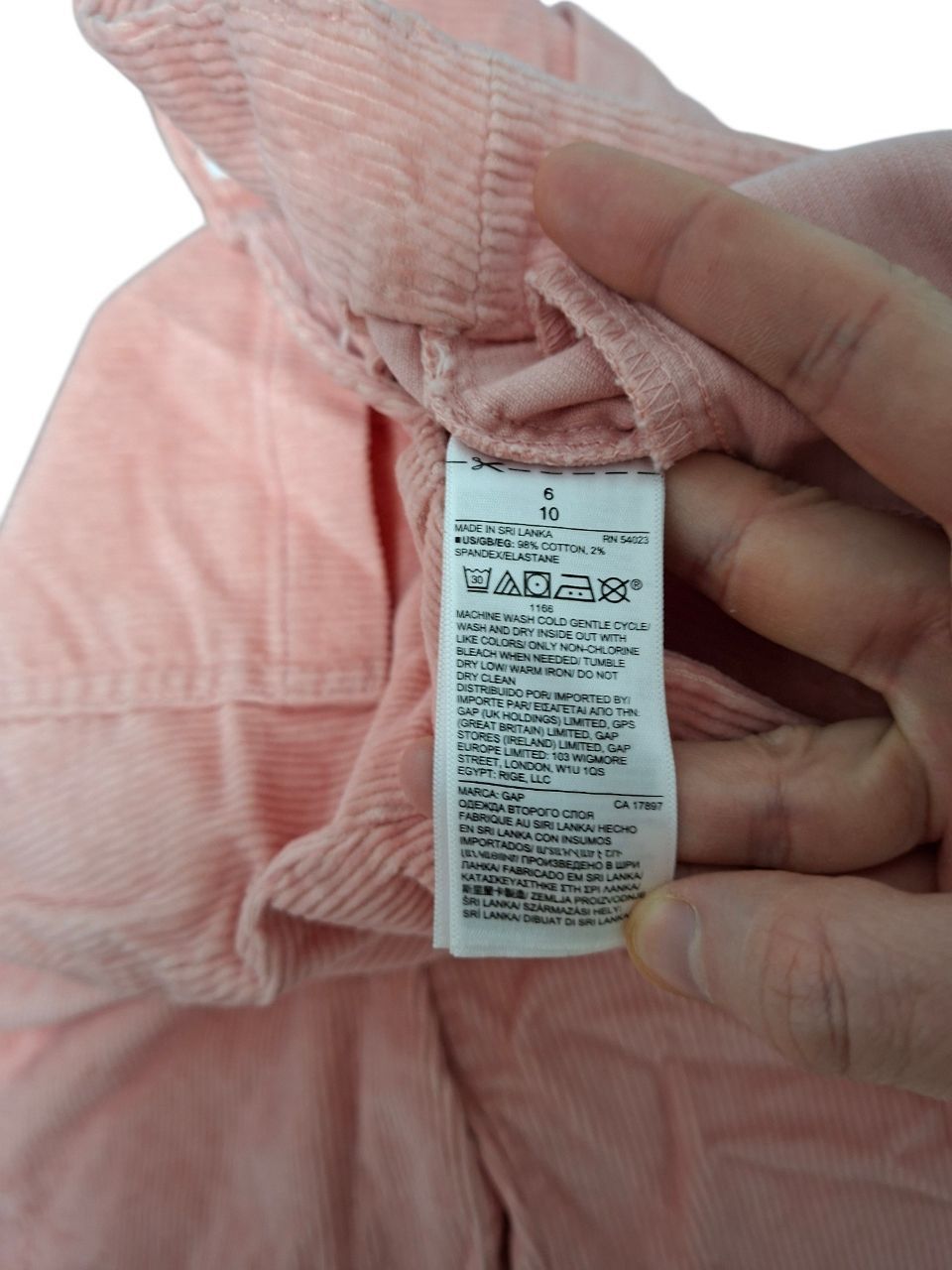 Gap GAP LADY`S WIDE LEG FLARED CORDUROY PINK PANTS Size 28" / US 6 / IT 42 - 4 Thumbnail