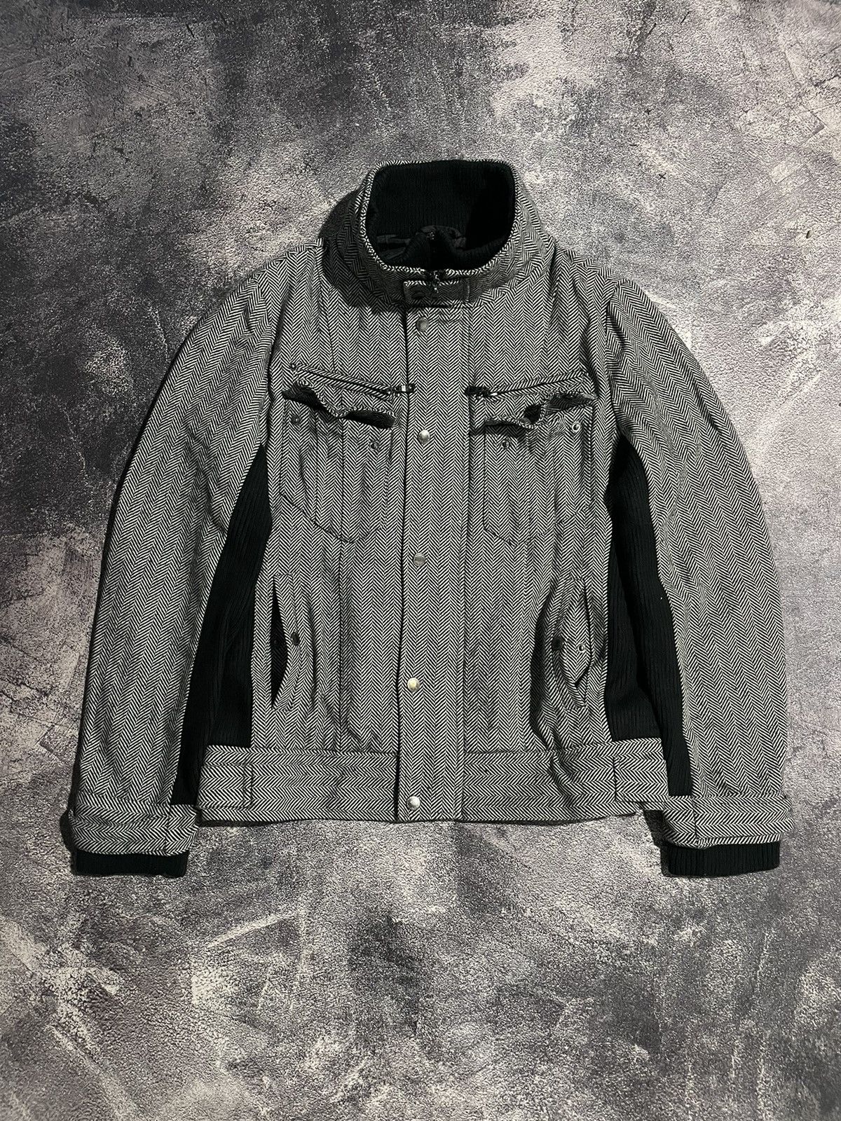 semanticdesign Semanticdesign Double Zipper Wool Jacket Vkei Style Size US L / EU 52-54 / 3 - 6 Thumbnail