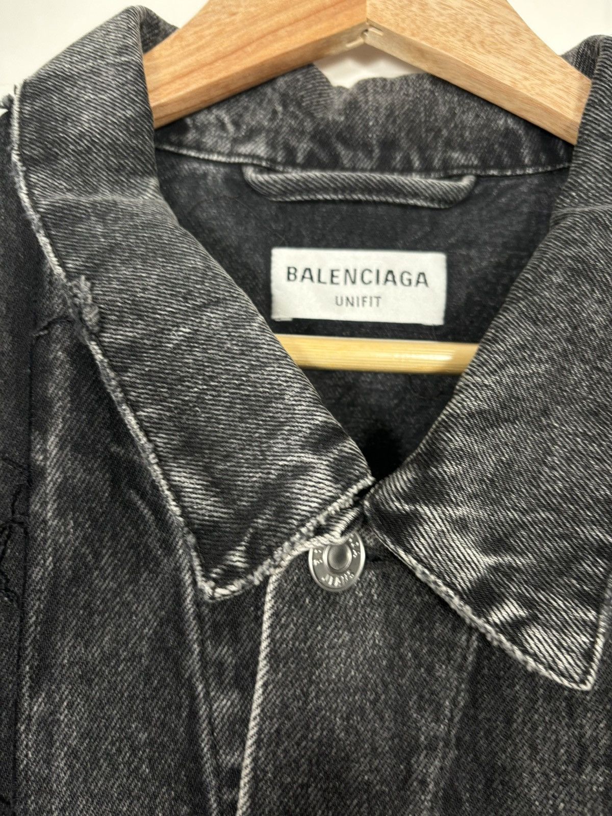 Balenciaga 🚭BALENCIAGA GRAIL🚭 RECONSTRUCTED DENIM JACKET Size US L / EU 52-54 / 3 - 4 Thumbnail