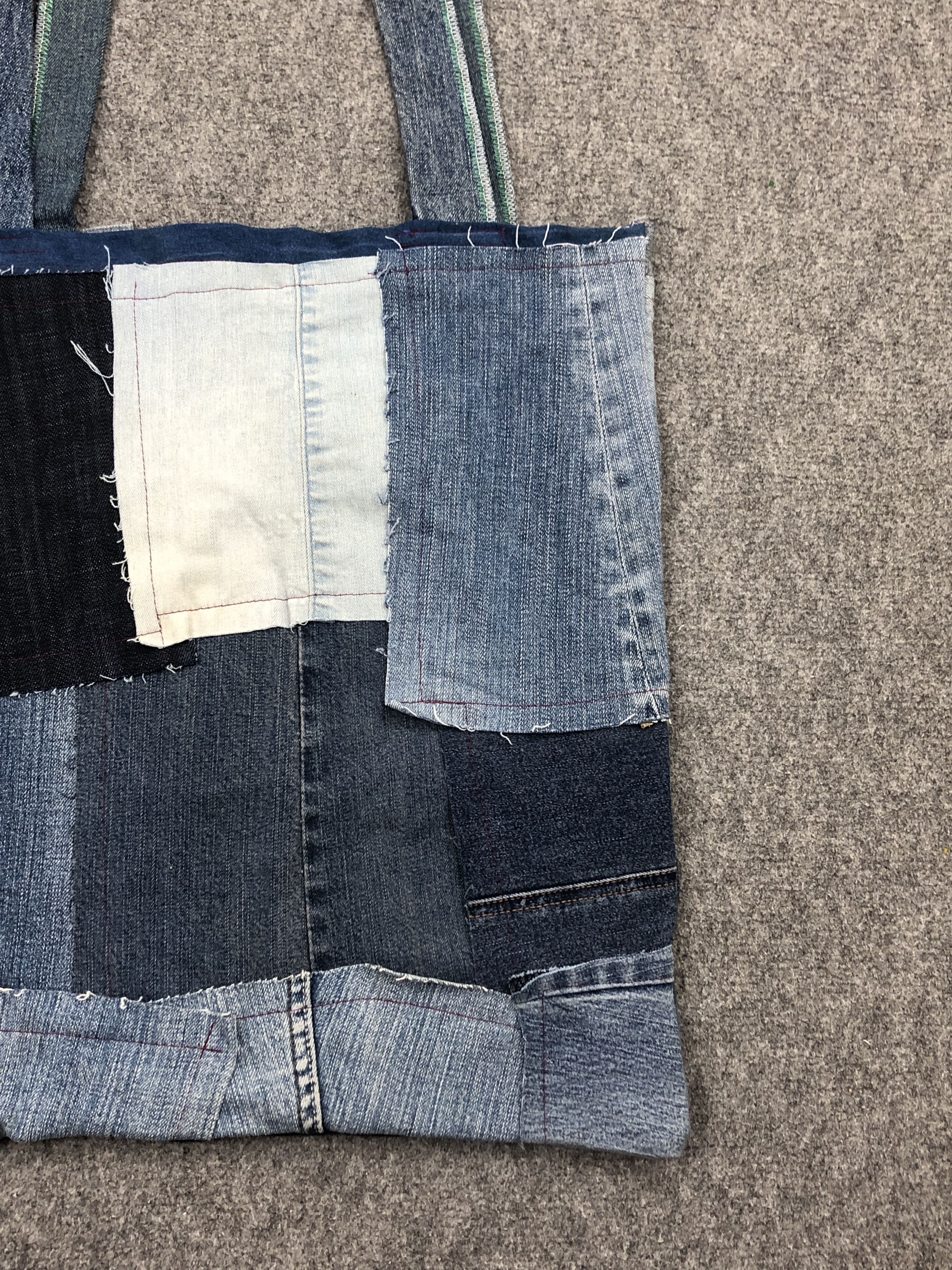 Vintage Vintage Custom Made Jeans Totebag BG0154 Size ONE SIZE - 10 Thumbnail