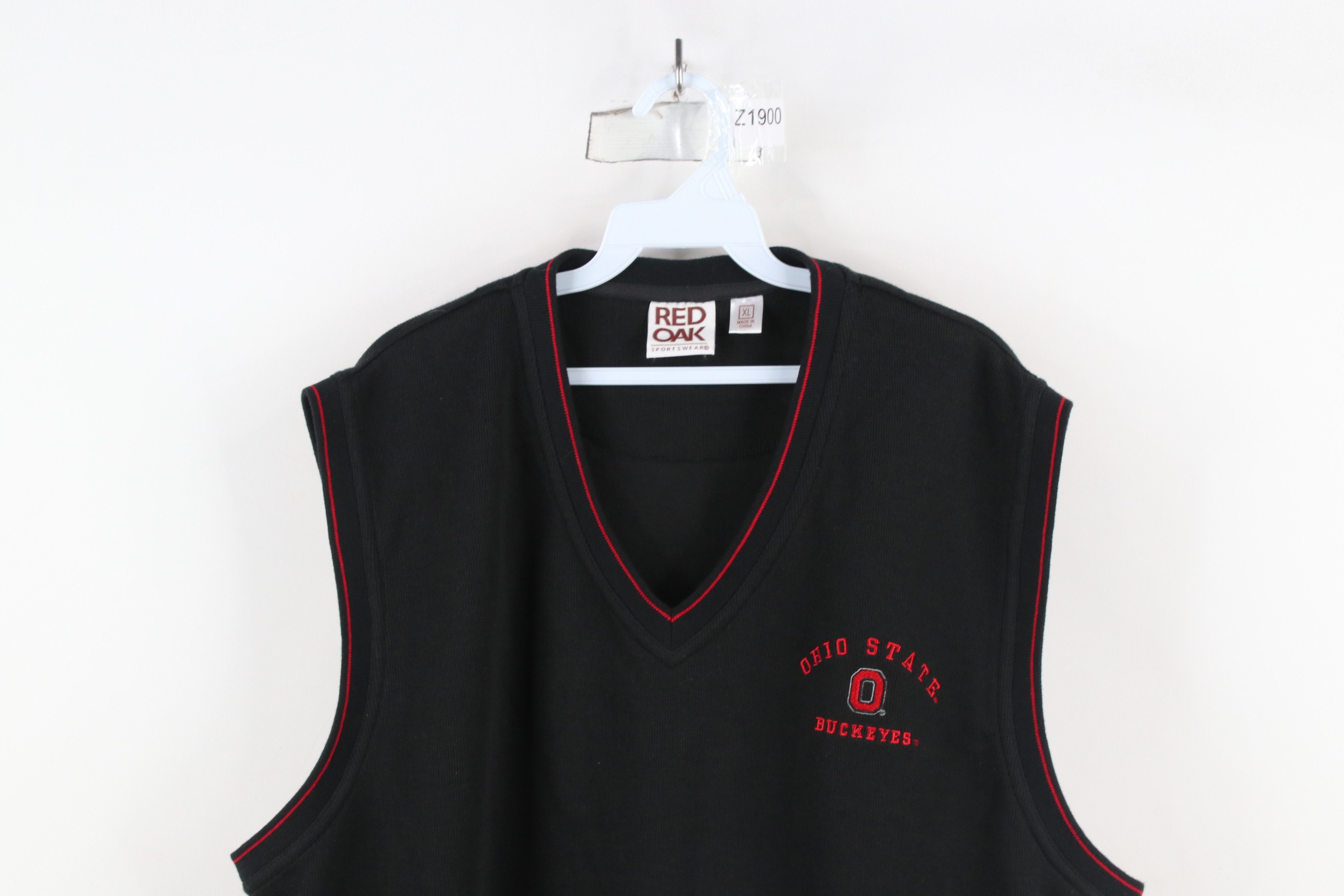 Vintage Vintage 90s Ohio State University Knit Sweater Vest Black Size US XL / EU 56 / 4 - 2 Thumbnail