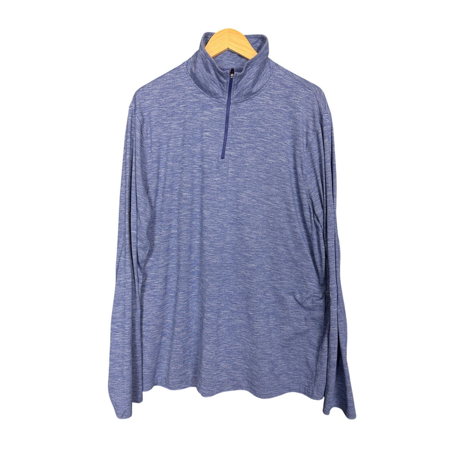 J.Crew J.Crew Performance Athletic Blue 1/4 Zip L/S Men's Shirt XL Size US XL / EU 56 / 4 - 1 Thumbnail