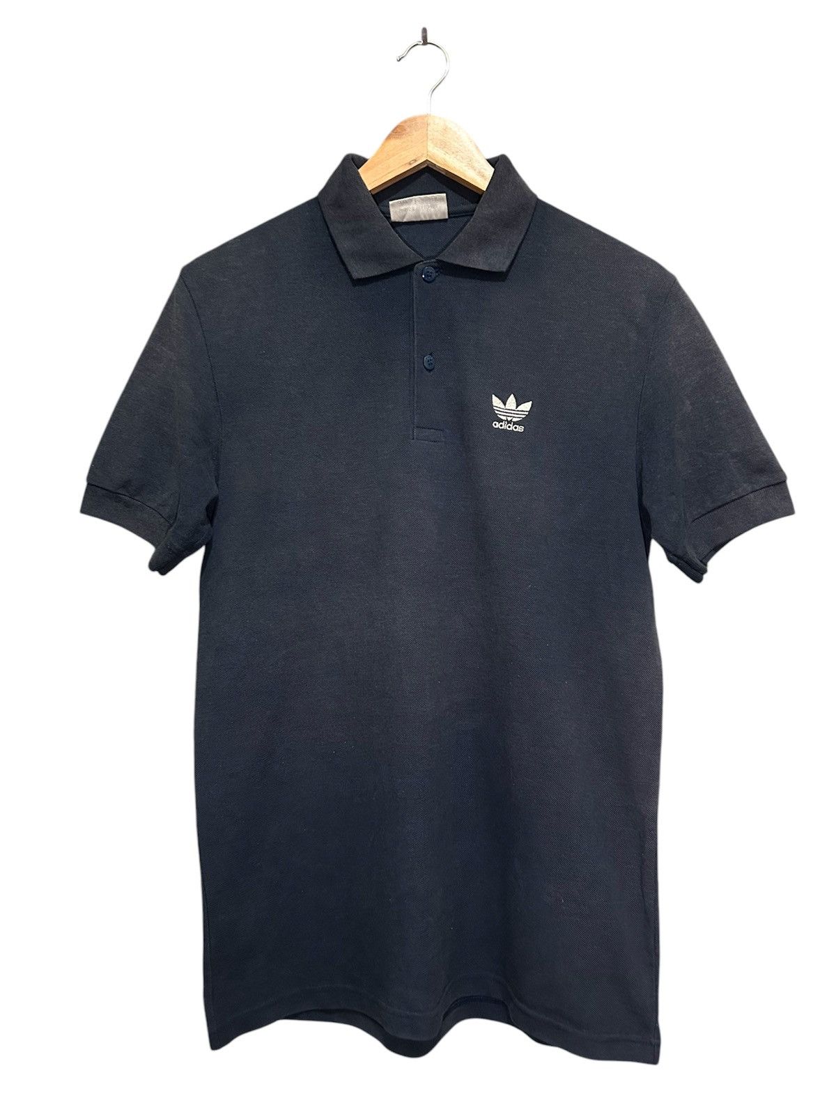 Adidas × Vintage Vintage Sunfaded Adidas trefoil polo tee Size US L / EU 52-54 / 3 - 1 Thumbnail