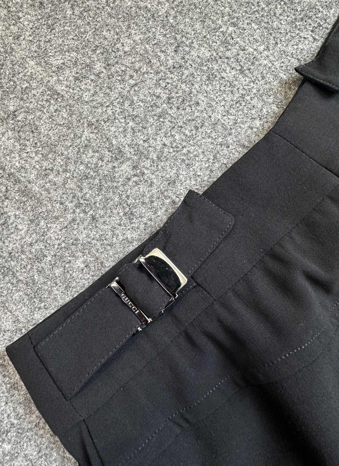 Gucci Gucci - Tom Ford 1999 - Buckled Waist Strap Wool Trouser Size 24" / US 00 / IT 34 - 10 Thumbnail