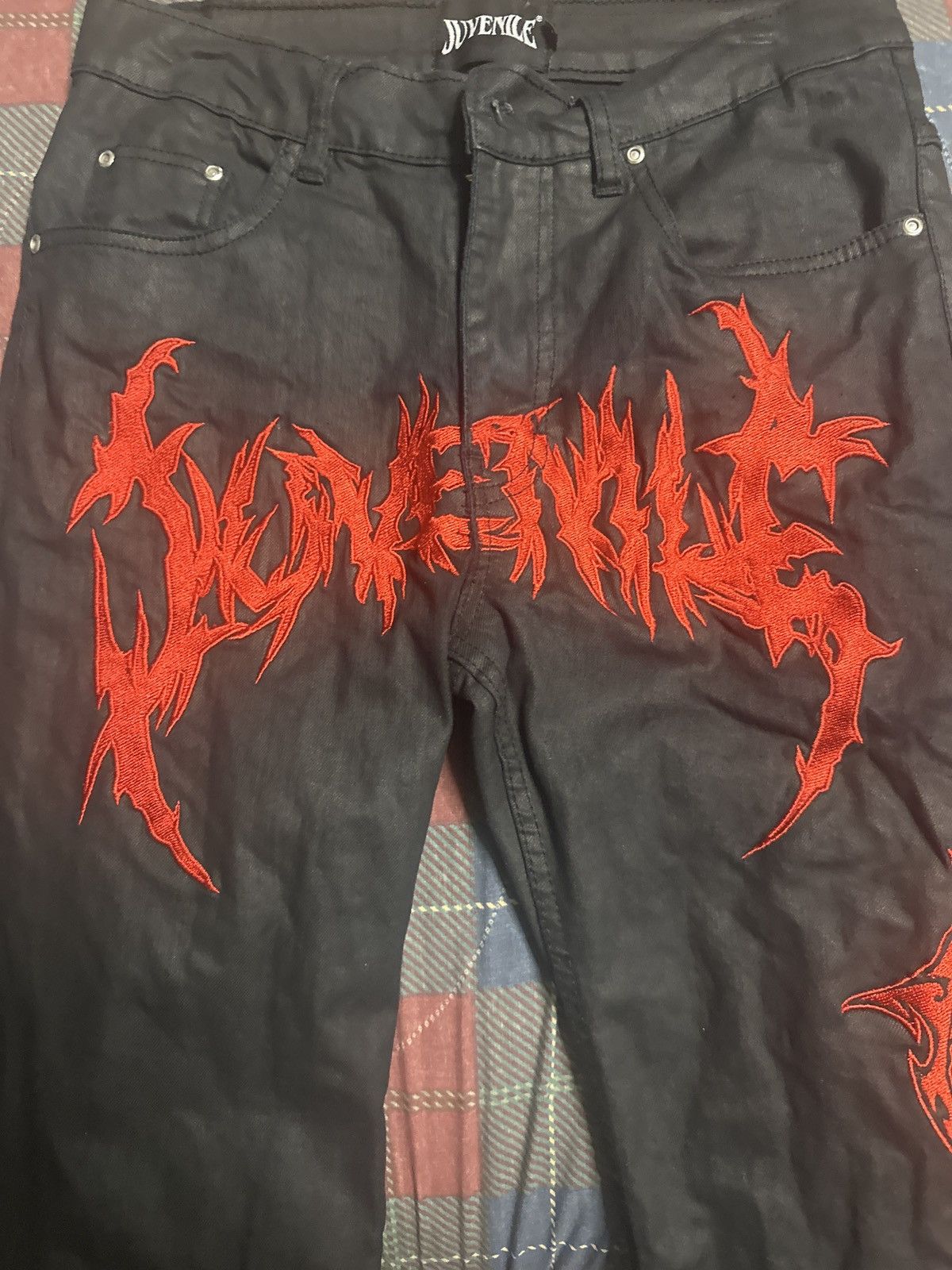 Other JUVENILE WAX DENIM LOGO JEANS Size US 32 / EU 48 - 1 Thumbnail