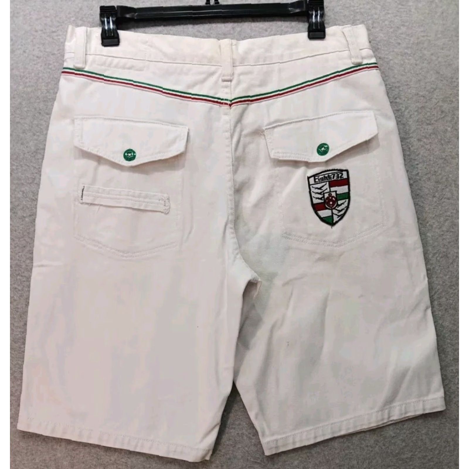 Vintage Eight 732 Shorts Jeans Men's 38 × 13.5 White Denim Baggy Skater Streetwear Size US 38 / EU 54 - 2 Thumbnail
