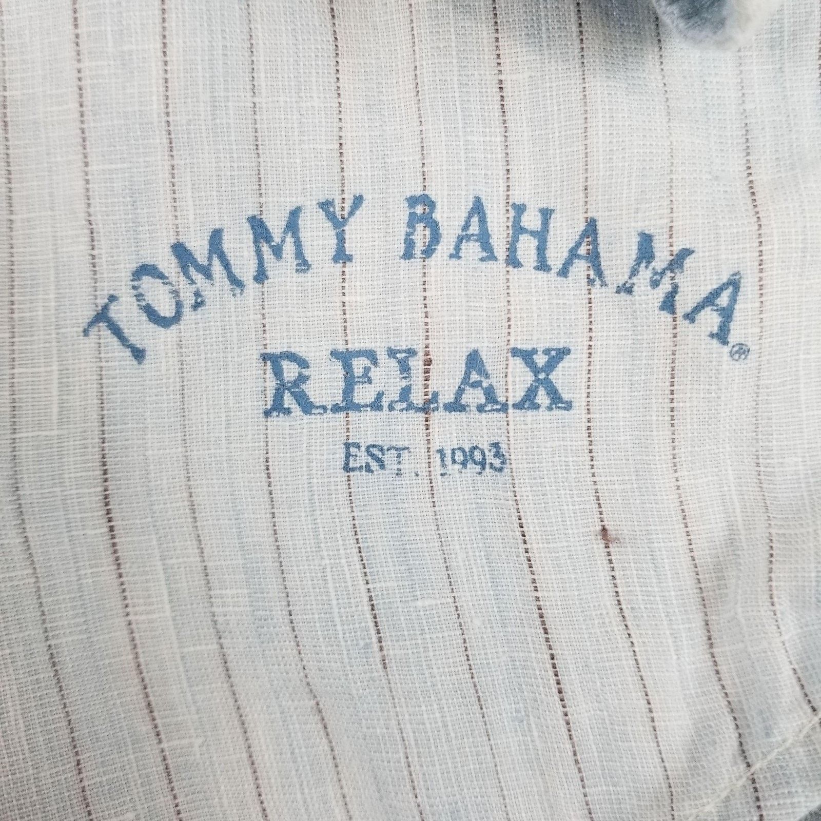Tommy Bahama Tommy Bahama Shirt Mens XL Blue White Linen Button Up Relax Size US XL / EU 56 / 4 - 4 Thumbnail