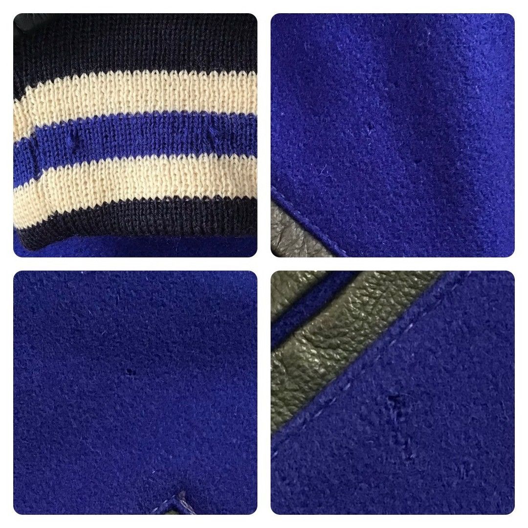 Bape × Ebbets Field Flannels BAPE × EBBETS FIELD FLANNELS Leather sleeve varsity jacket Size US M / EU 48-50 / 2 - 8 Thumbnail