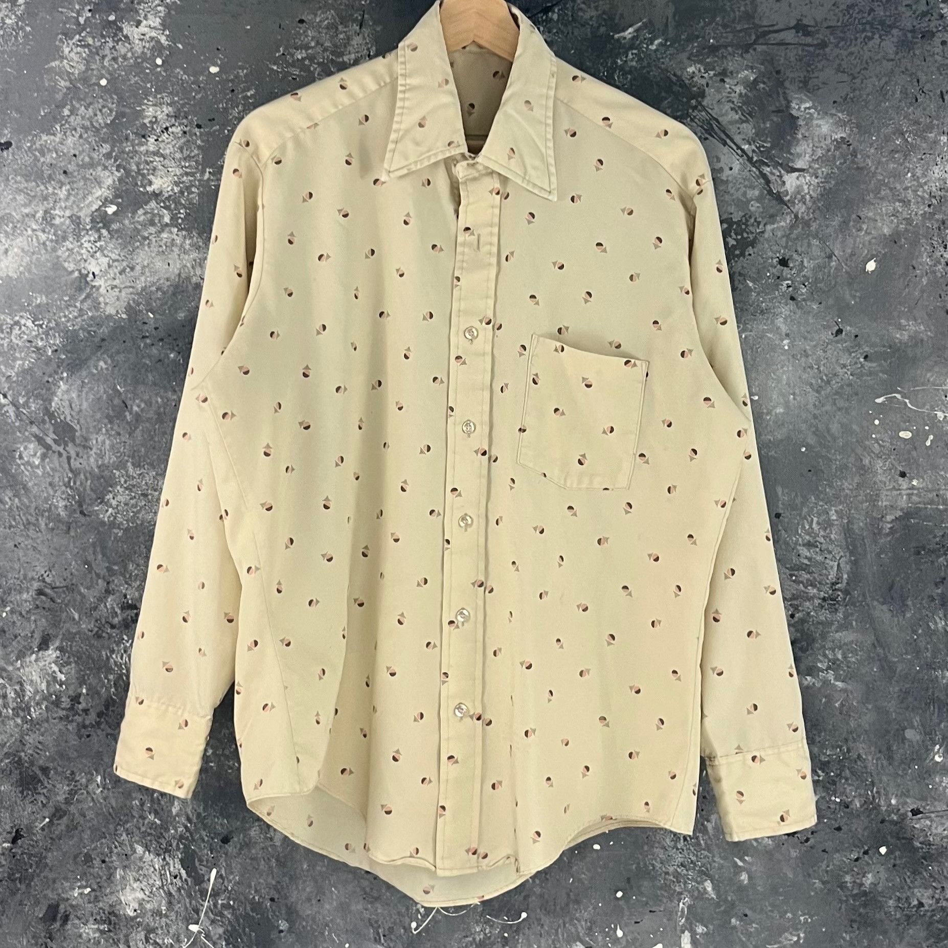 Vintage Vintage 60’s Art geometric button shirt Size US L / EU 52-54 / 3 - 1 Thumbnail