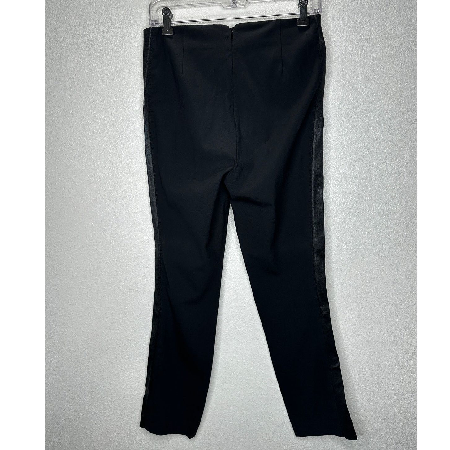Rag & Bone Rag & Bone Black Lamb Leather Side Stripe Back Zip Pants 8 Size 30" / US 8 / IT 44 - 6 Thumbnail