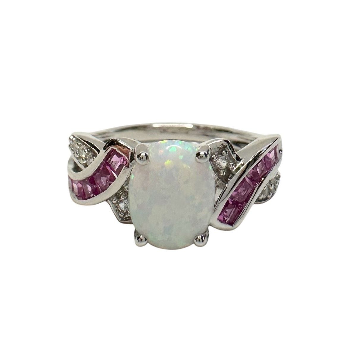 Other Beautiful Lab Created Opal & Sapphire Ring - Size 7 Size ONE SIZE - 3 Thumbnail