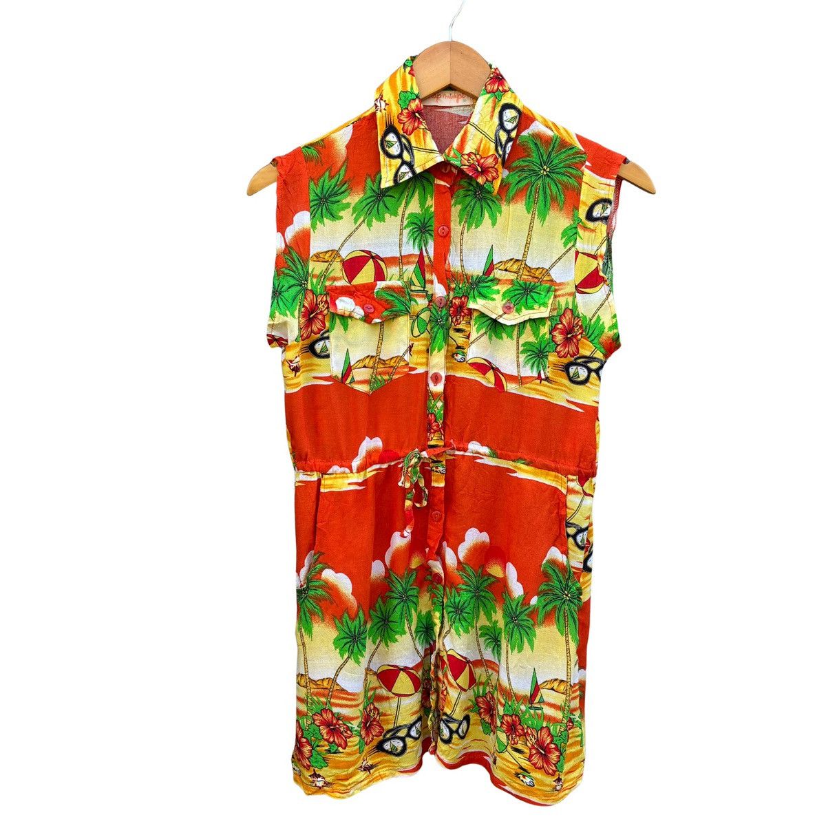 Japanese Brand ANAP MIMPI Tropical Hawaiian Sleeveless Dress Beach Summer Size S / US 4 / IT 40 - 1 Thumbnail