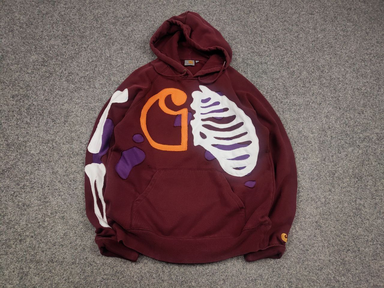 Carhartt Rare Carhartt Skeleton Logo vintage Hoodie Y2K Style Size US S / EU 44-46 / 1 - 2 Thumbnail