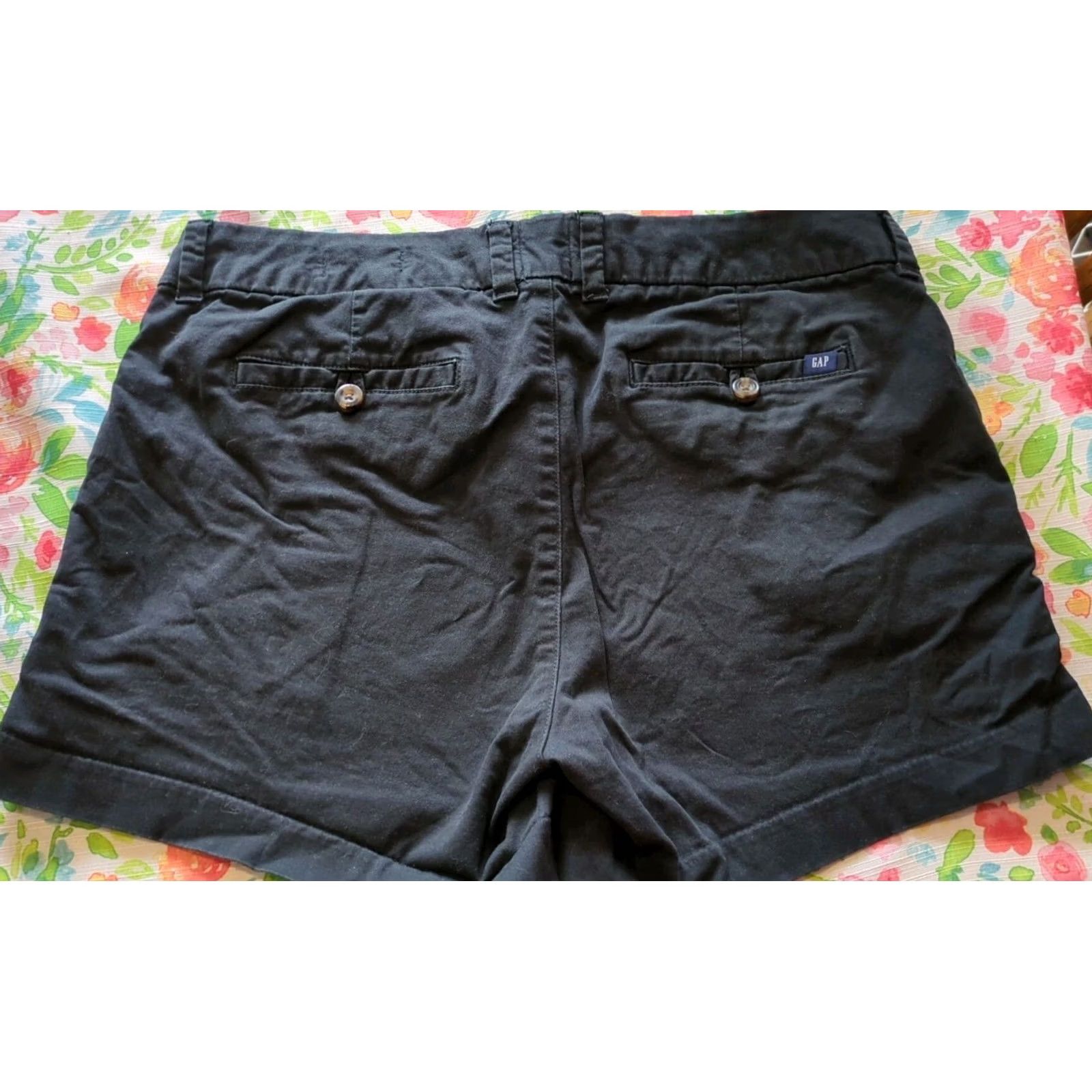 Gap GAP Black Shorts Women's Relaxed Girlfriend Size12 Size 34" / US 12 / IT 48 - 3 Thumbnail