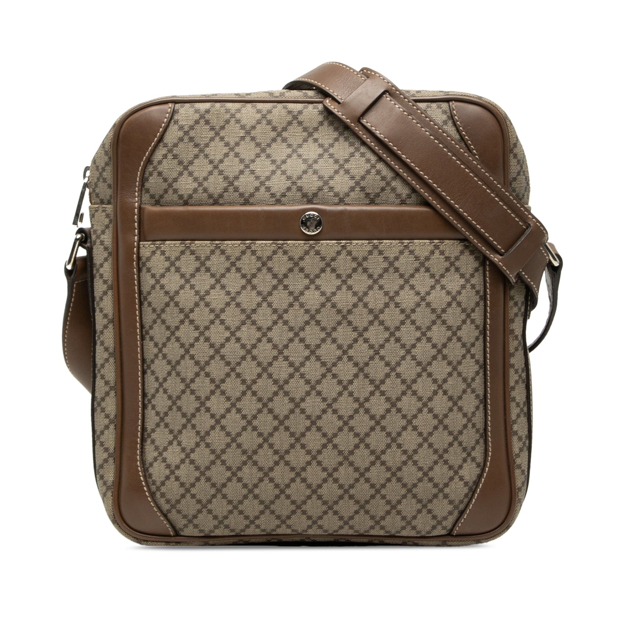 Gucci Diamante Coated Canvas Zip Crossbody Size ONE SIZE - 1 Thumbnail
