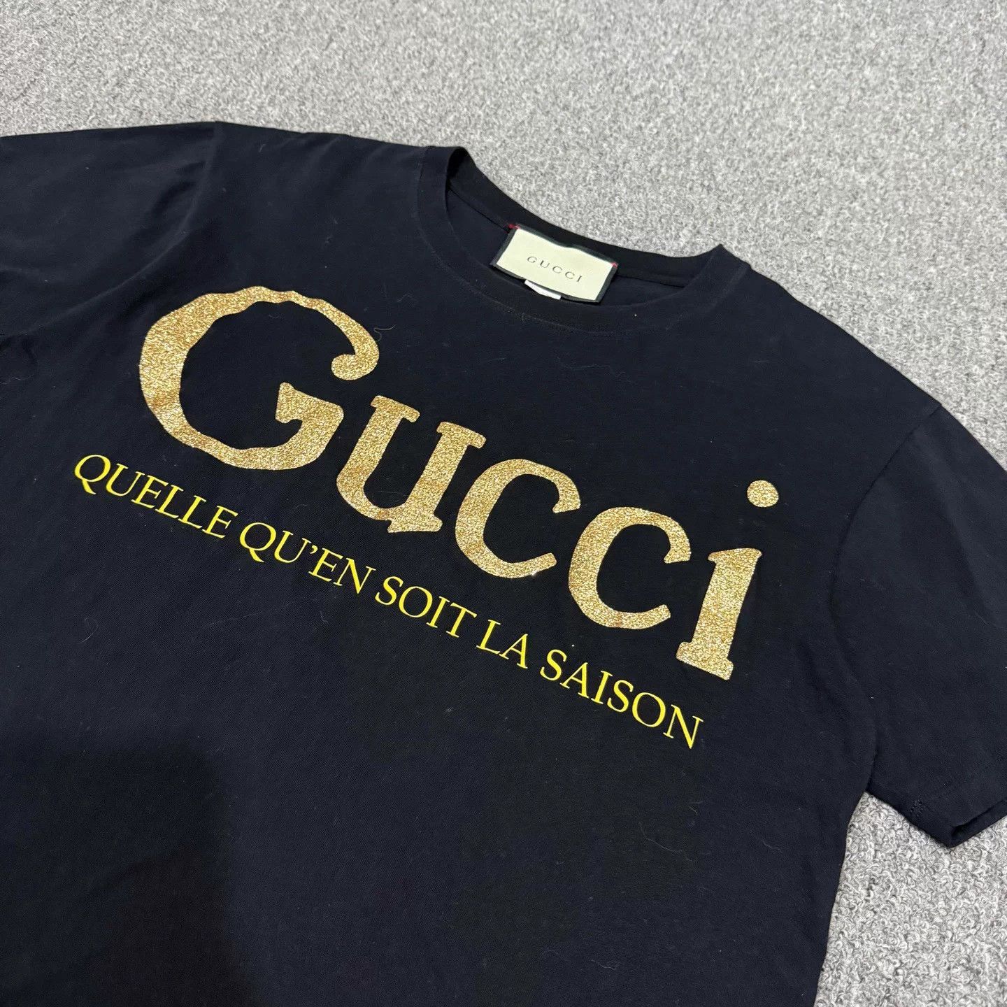 Gucci Gucci gold logo crewneck short sleeve XS mint Size XS / US 0-2 / IT 36-38 - 3 Thumbnail