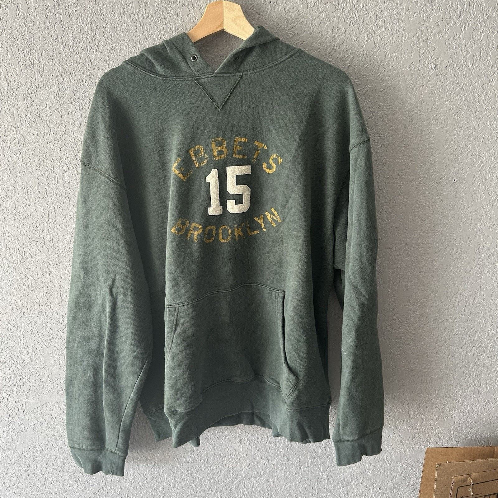 Vintage Vintage 90’s Green Old Navy Hoodie Mens XL Pullover Sweatshi Size US XL / EU 56 / 4 - 1 Thumbnail
