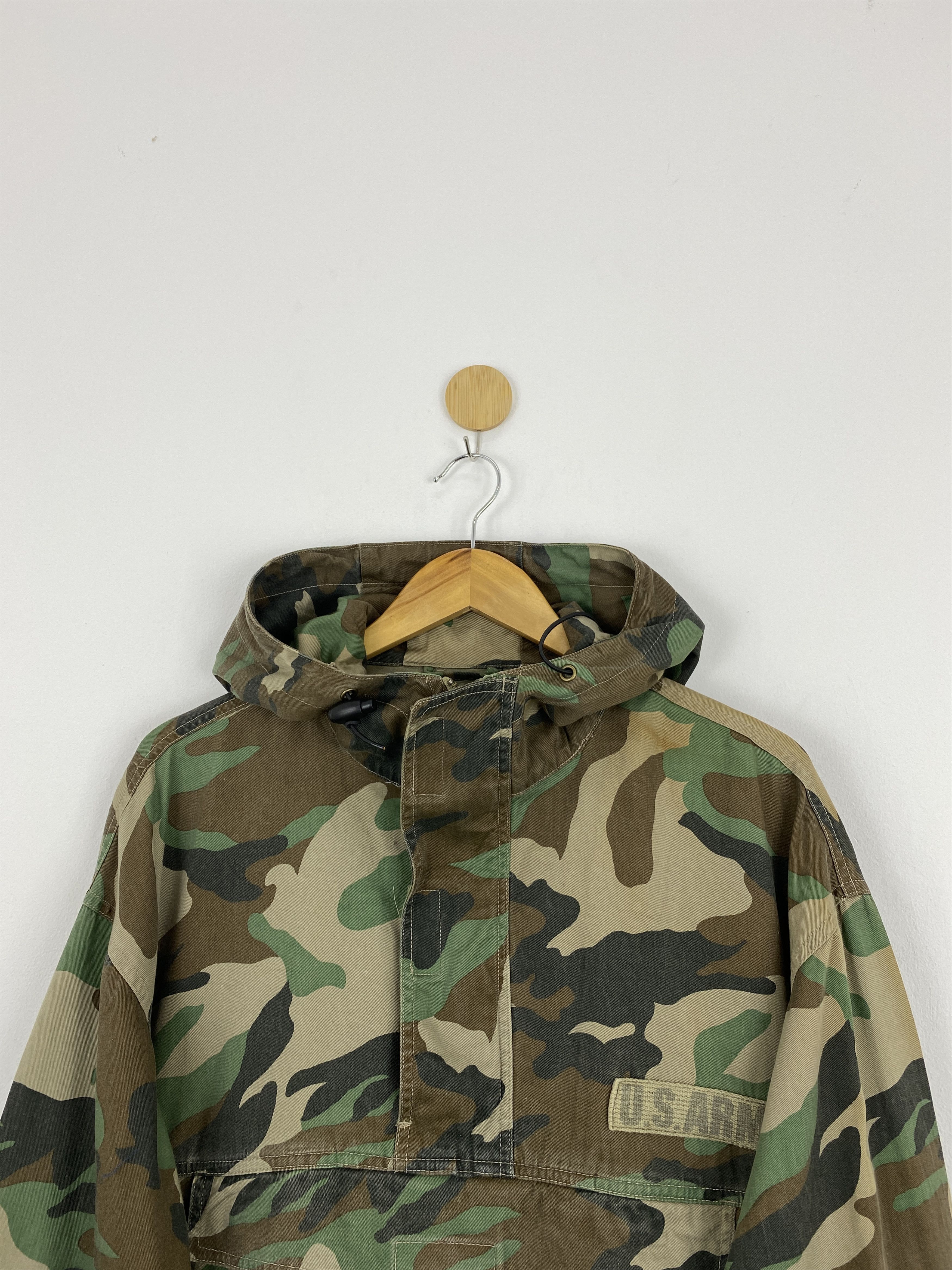 Vintage Vintage 90s Military US Army Camouflage Hoodie Jacket J1735 Size US M / EU 48-50 / 2 - 3 Thumbnail