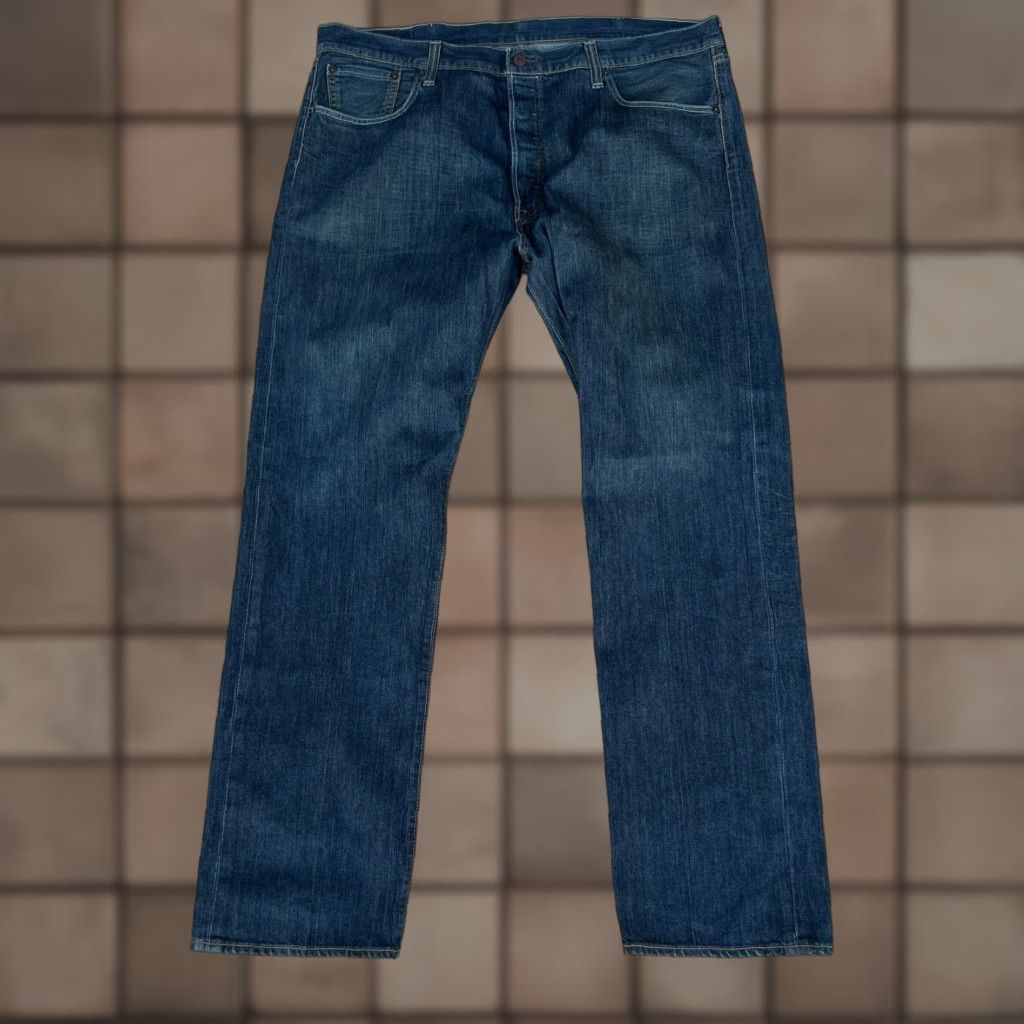Levi's Levi's 501 Jeans Men 40x32 Straight Dark Blue Denim Vintage 90s Casual Clothing Size US 40 / EU 56 - 1 Thumbnail
