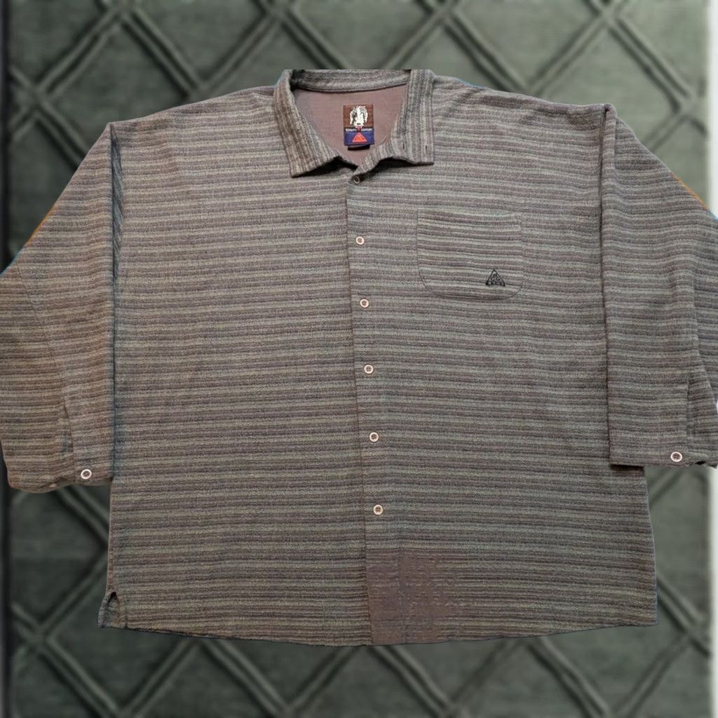 Nike ACG VINTAGE Nike ACG Dog Tag Flannel Shirt Long Sleeve Oversized 90's Skateboard XL Size US XL / EU 56 / 4 - 1 Thumbnail