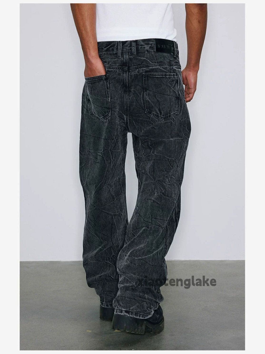 Jean × Vintage loose baggy washed faded y2k pattern hiphop jeans Size US 34 / EU 50 - 7 Thumbnail
