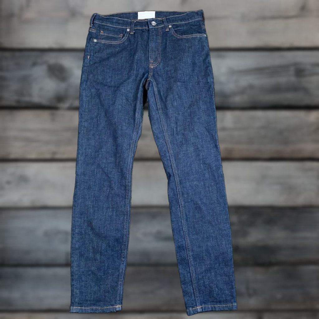 Everlane Everlane Jeans Women's 27 Regular (30/28) Dark Blue Stretch Ankle Mid-Rise Size 30" / US 8 / IT 44 - 1 Thumbnail