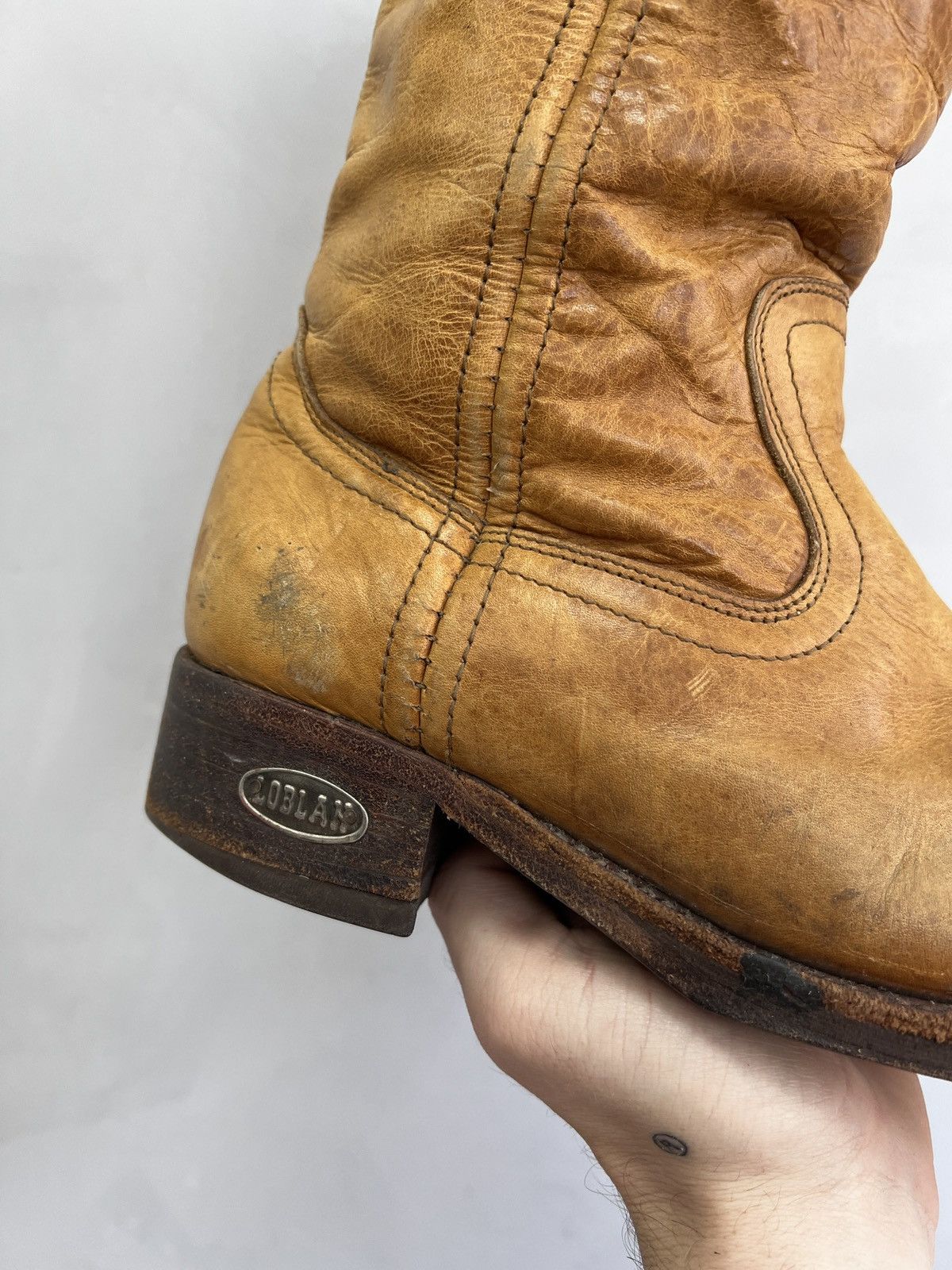 A.S.98 × Japanese Brand Western ankle moto 90s Boots Leather Style guidi Size US 9 / IT 39 - 4 Thumbnail