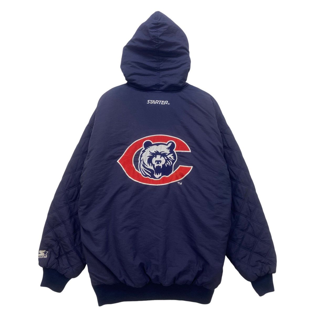 NFL × Starter Vintage Starter Chicago Bears Hooded Bomber Style Jacket Size US L / EU 52-54 / 3 - 1 Thumbnail