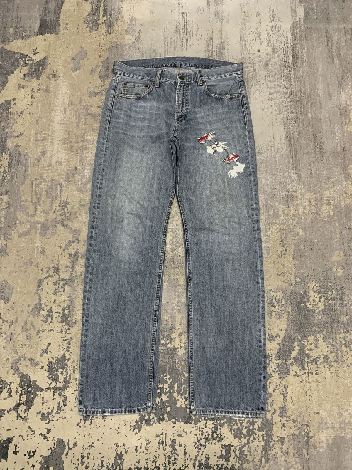 Japanese Brand Japanese Buden Koi sukajan jeans W34x32 Size US 34 / EU 50 - 1 Thumbnail
