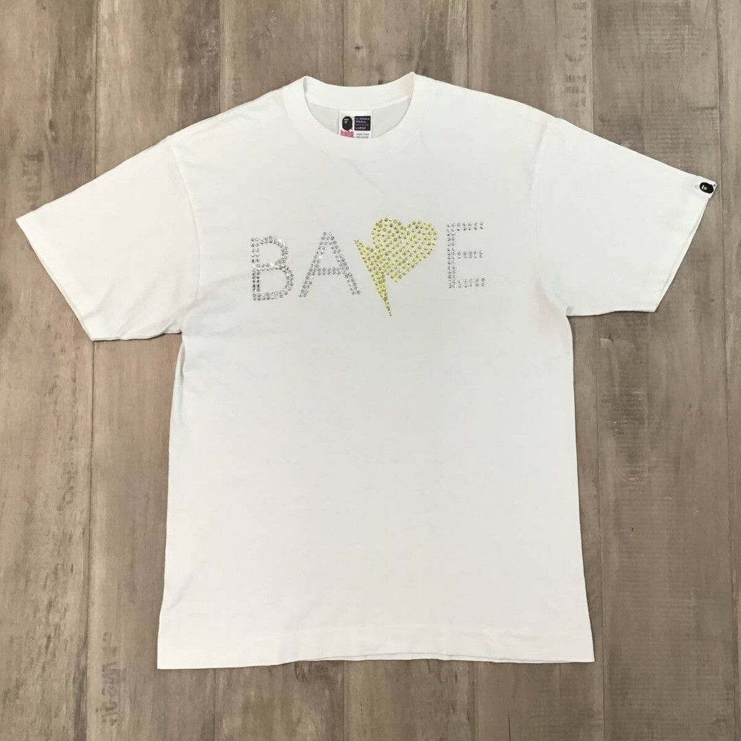 Bape × Swarovski BAPE Swarovski Heart Logo T-shirt a bathing ape NIGO Size US M / EU 48-50 / 2 - 2 Thumbnail