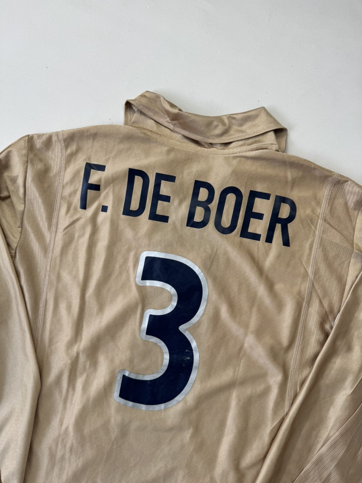 Nike Barcelona 2002 Away Match Issue Jersey Original F.De Boer 3 Size US L / EU 52-54 / 3 - 7 Thumbnail