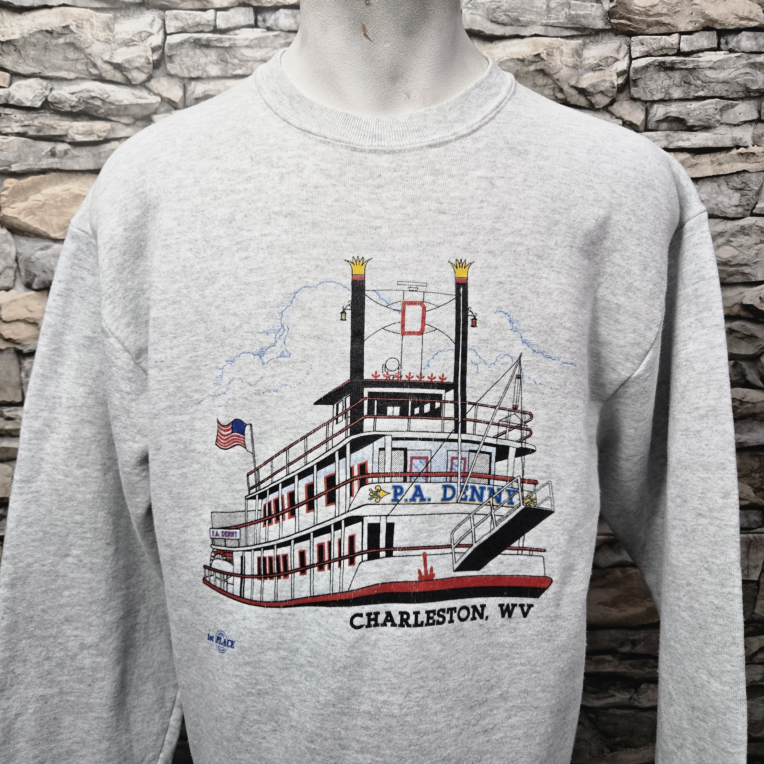Fruit Of The Loom Fruit of Loom '87 P.A. Denny paddlewheel boat sweater Size US L / EU 52-54 / 3 - 2 Thumbnail