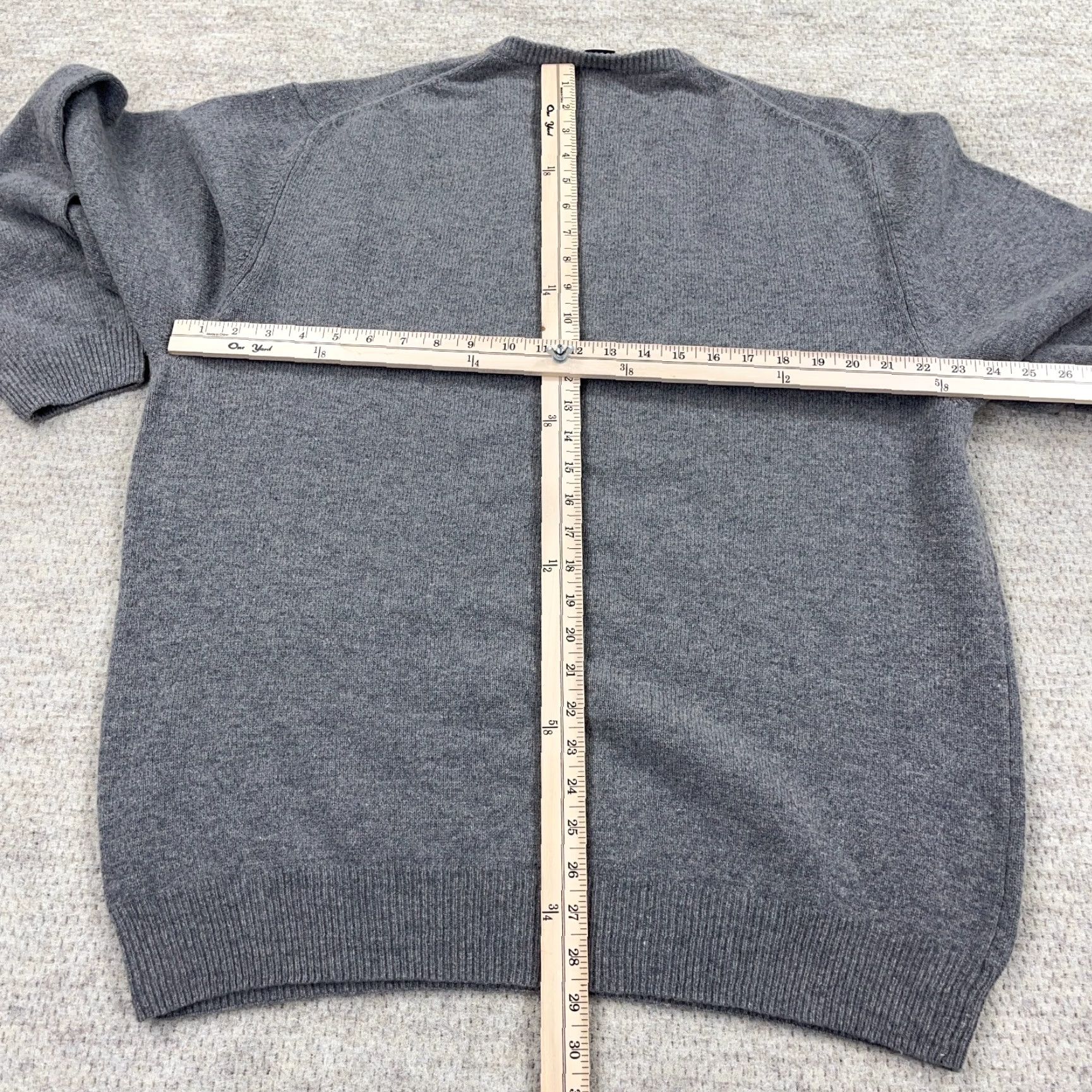Jos. A. Bank Jos A Bank Sweater Men 2XL XXL Gray Lambs Wool V Neck Pullover Grandpa Diamond Size US XXL / EU 58 / 5 - 6 Thumbnail