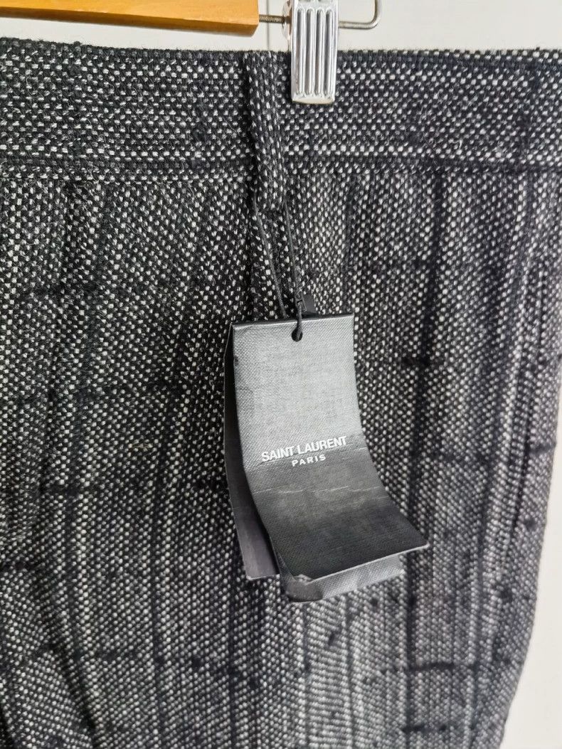 Saint Laurent Paris Saint Laurent Paris Grey black straight leg wide leg pants- Size US 44 / EU 60 - 3 Thumbnail