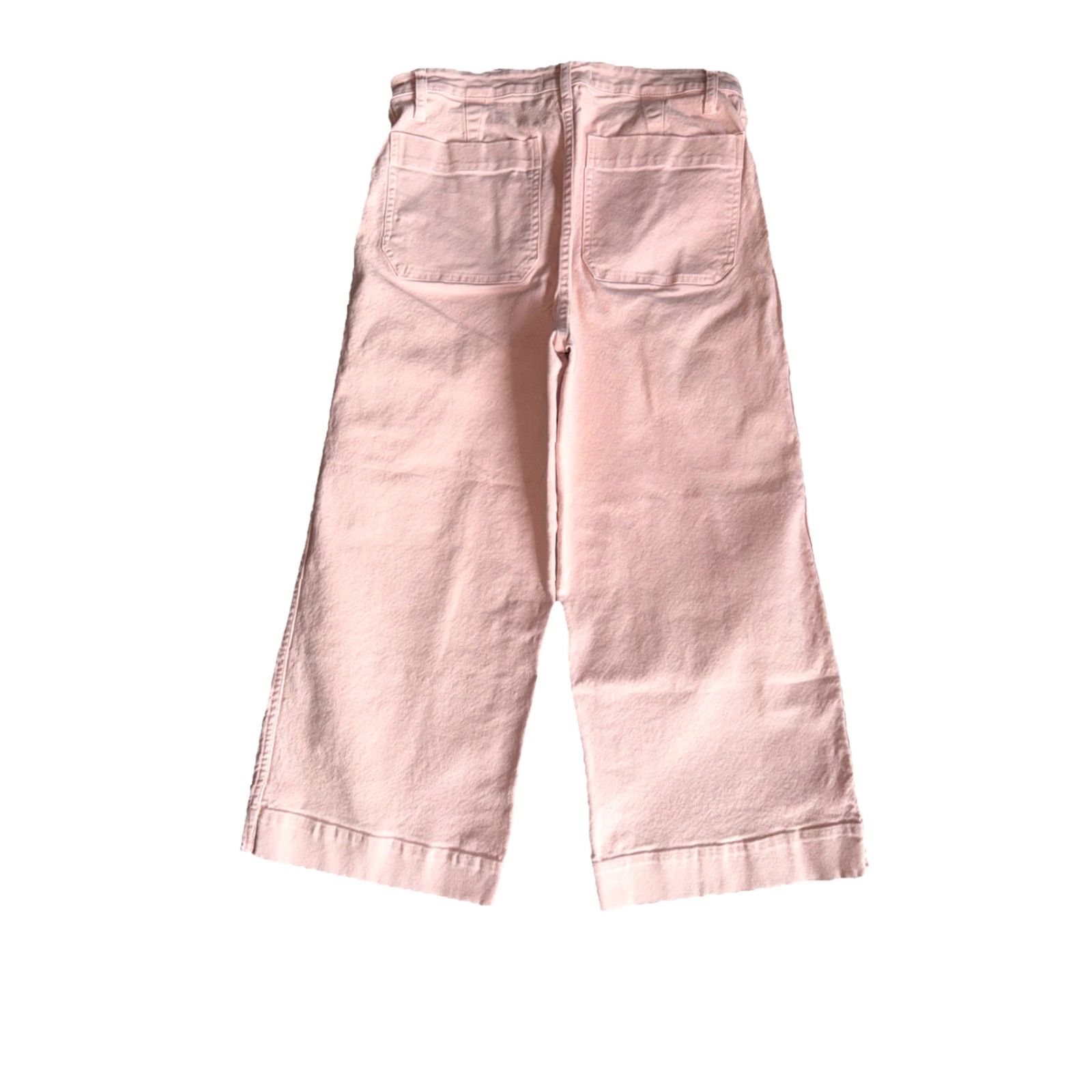 Madewell VINTAGE Madewell Womens Powder Pink Wide Leg Cropped High Waist Canvas Denim Jeans 28 Size 24" / US 00 / IT 34 - 2 Thumbnail
