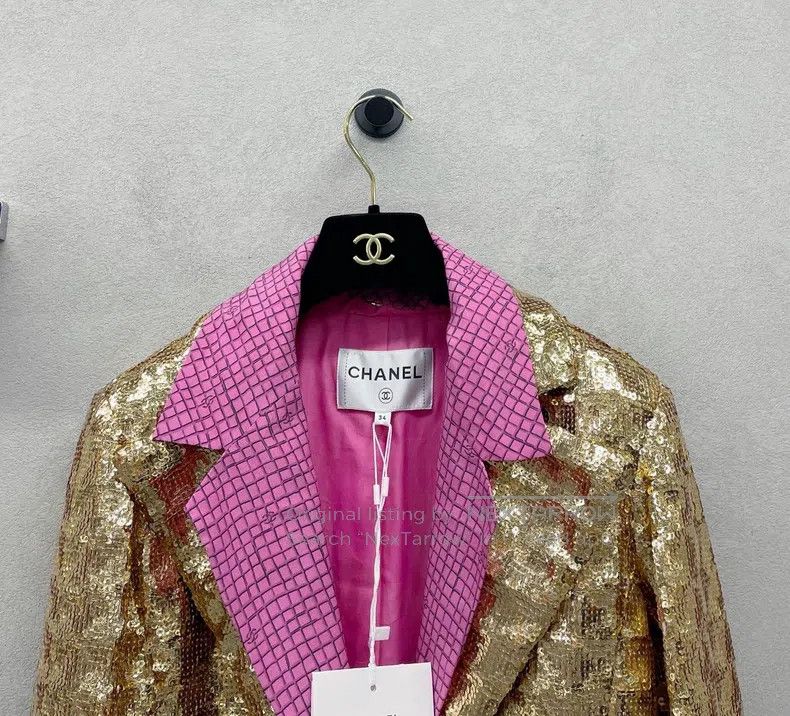 Chanel Chanel Gold sequin jacket Size XXS / US 00 / IT 34 - 6 Thumbnail