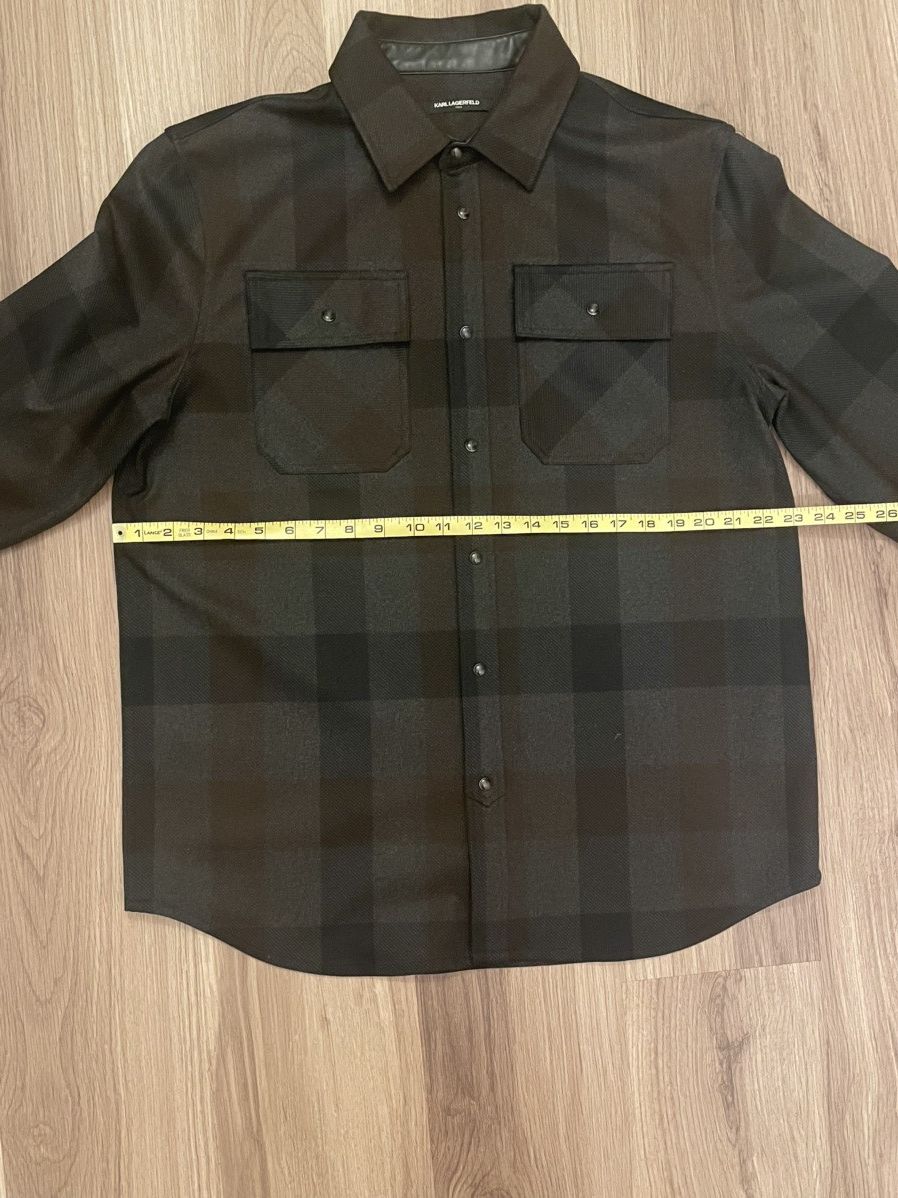 Karl Lagerfeld Karl Lagerfield Plaid Overshirt Size US L / EU 52-54 / 3 - 3 Thumbnail