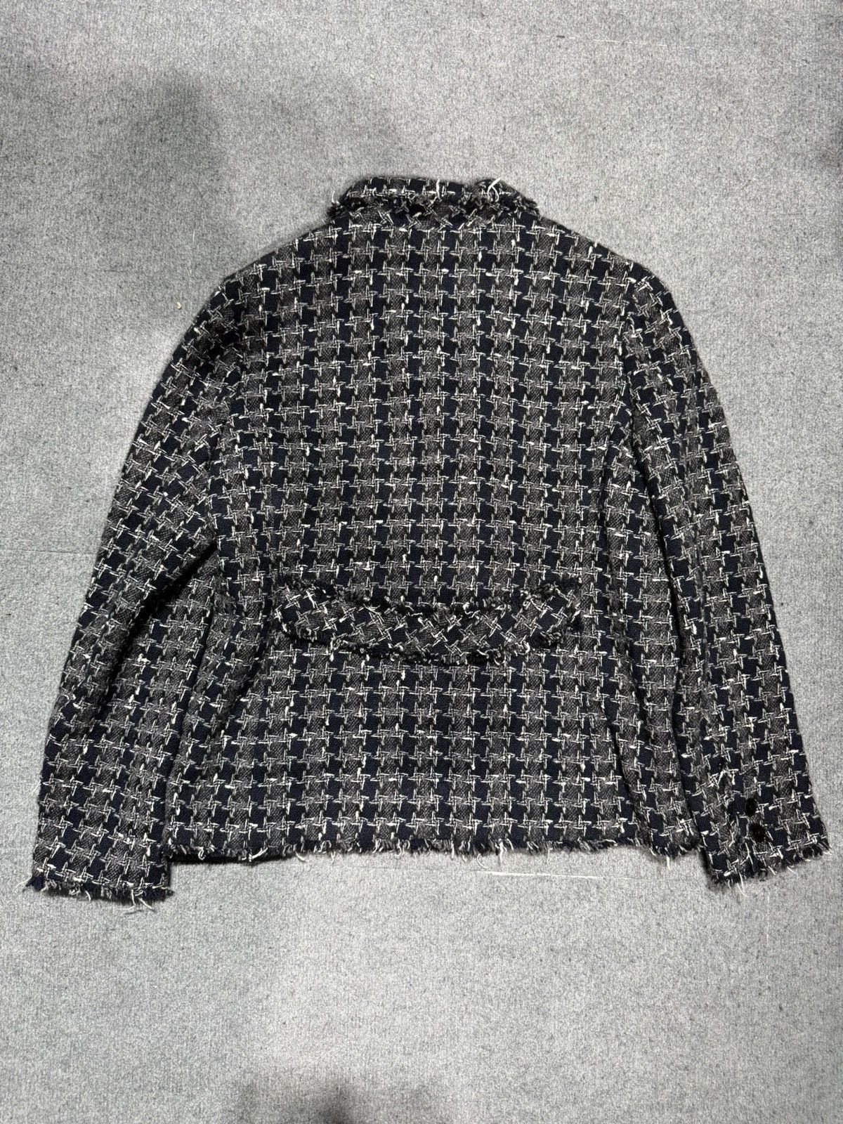 Chanel CHANEL Fall 2007 07A Cashmere Houndstooth Tweed Jacket Size US M / EU 48-50 / 2 - 2 Thumbnail