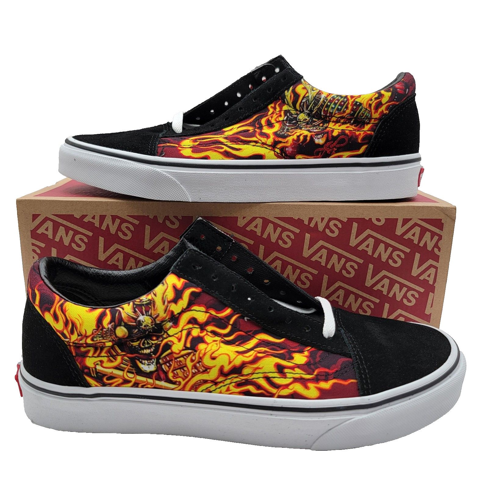 Vans Vans Old Skool Mens Sz 12 Black Samurai Rising Flames Skate Size US 12 / EU 45 - 1 Thumbnail