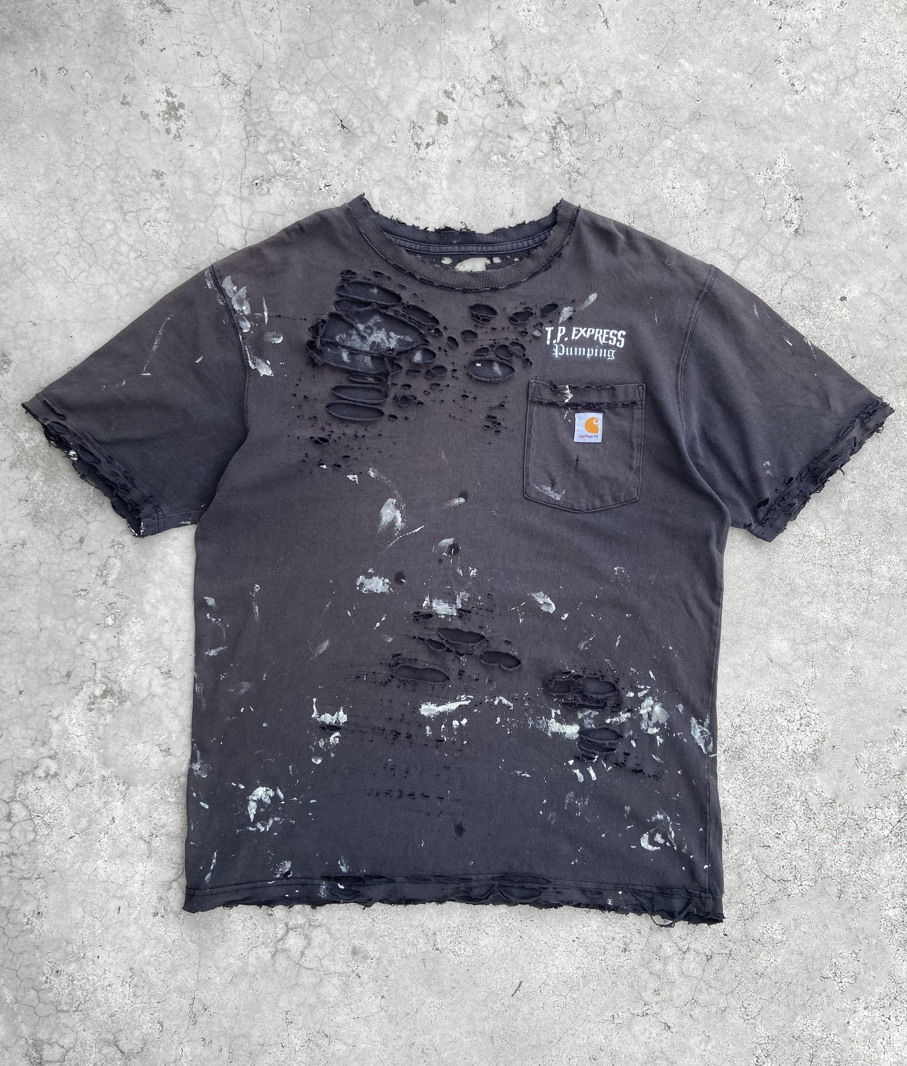 Carhartt × Vintage Carhartt T-Shirt Sun Fade Thrashed Distressed Pocket Size US L / EU 52-54 / 3 - 5 Thumbnail