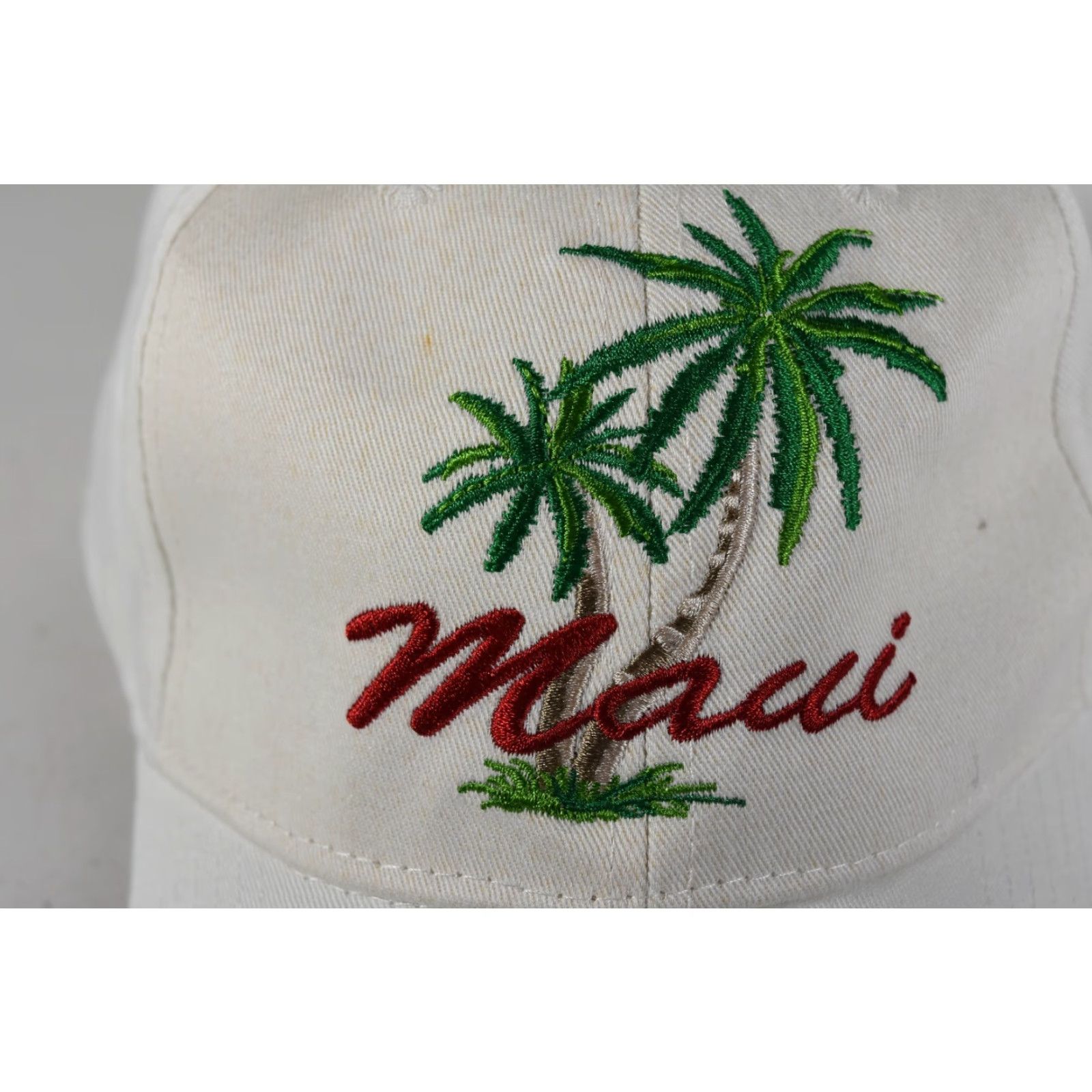 Vintage Maui Maui Surf White Snapback Men Palm Tree Embroider Logo Baseball Cap Hat Cotton Cap Size ONE SIZE - 5 Thumbnail