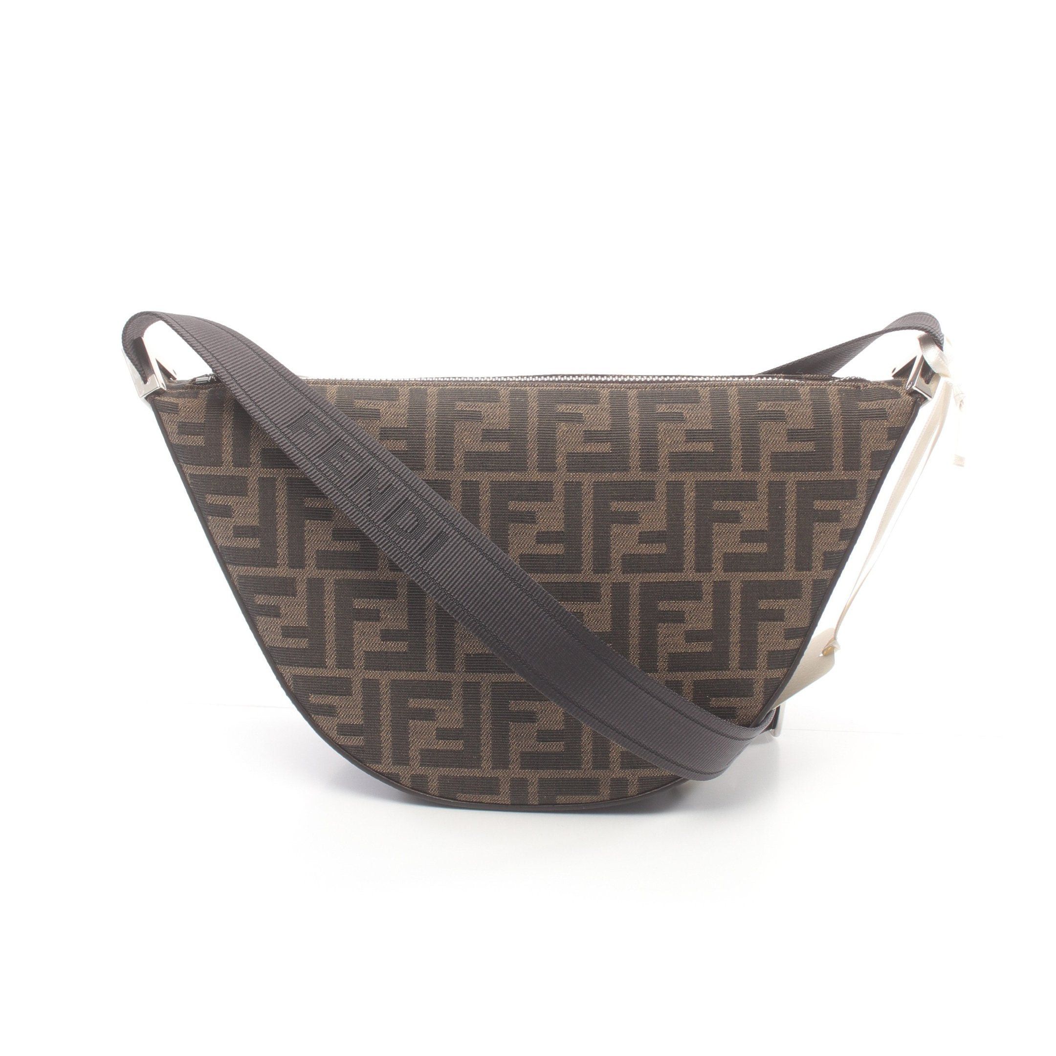 Fendi Fendi Melon Small Shoulder Bag Canvas Leather Brown Dark Size ONE SIZE - 1 Thumbnail