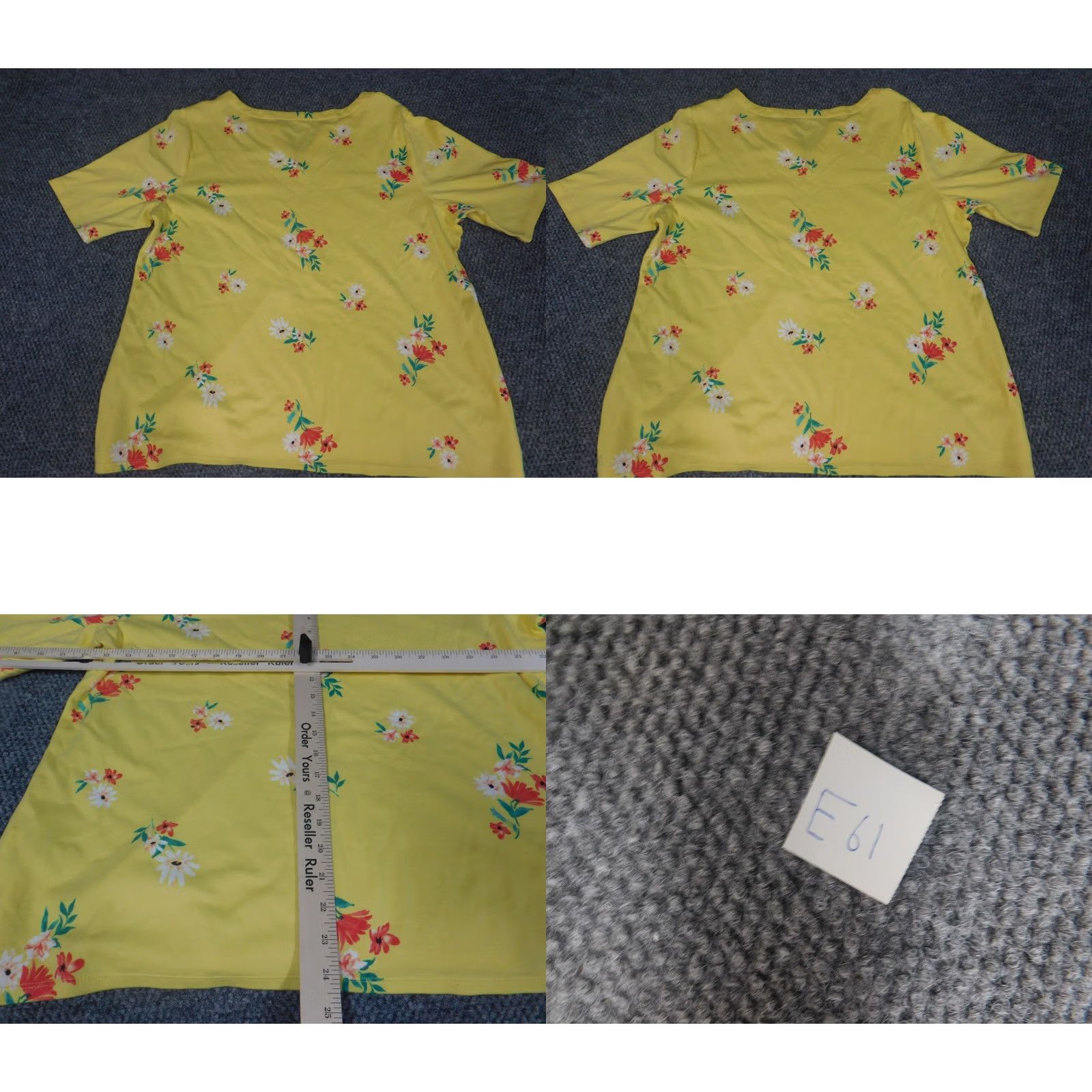 Croft & Barrow Croft & Barrow Womens Blouse 2XL Yellow Floral Stretch Short Sleeve Crew Neck Pullover Casual Polyester Rayon Regular Women 2XL Blouse Floral Yellow Size XXL / US 16-18 / IT 52-54 - 8 Thumbnail