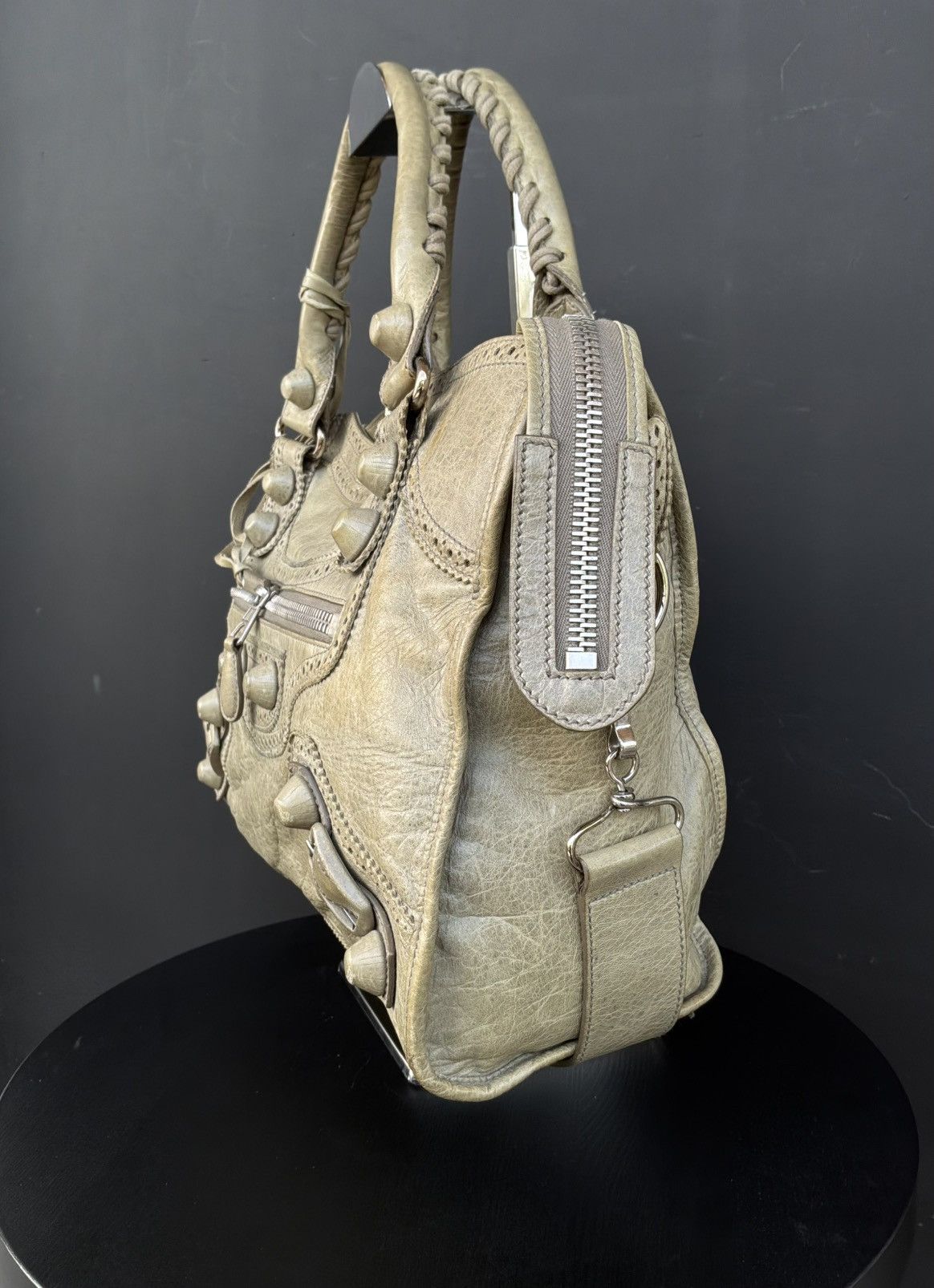 Balenciaga Balenciaga - Classic City - Giant Studs - Beige Lambskin Size ONE SIZE - 7 Thumbnail