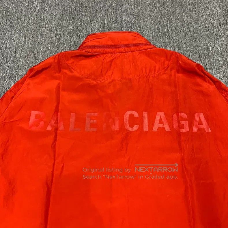 Balenciaga Balenciaga Red Embroidered Logo Windbreaker Jacket Size US M / EU 48-50 / 2 - 5 Thumbnail