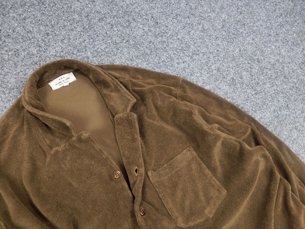 Other Plus 315 Designed in Lisbon Overshirt Button Velour brown Size US XL / EU 56 / 4 - 7 Thumbnail