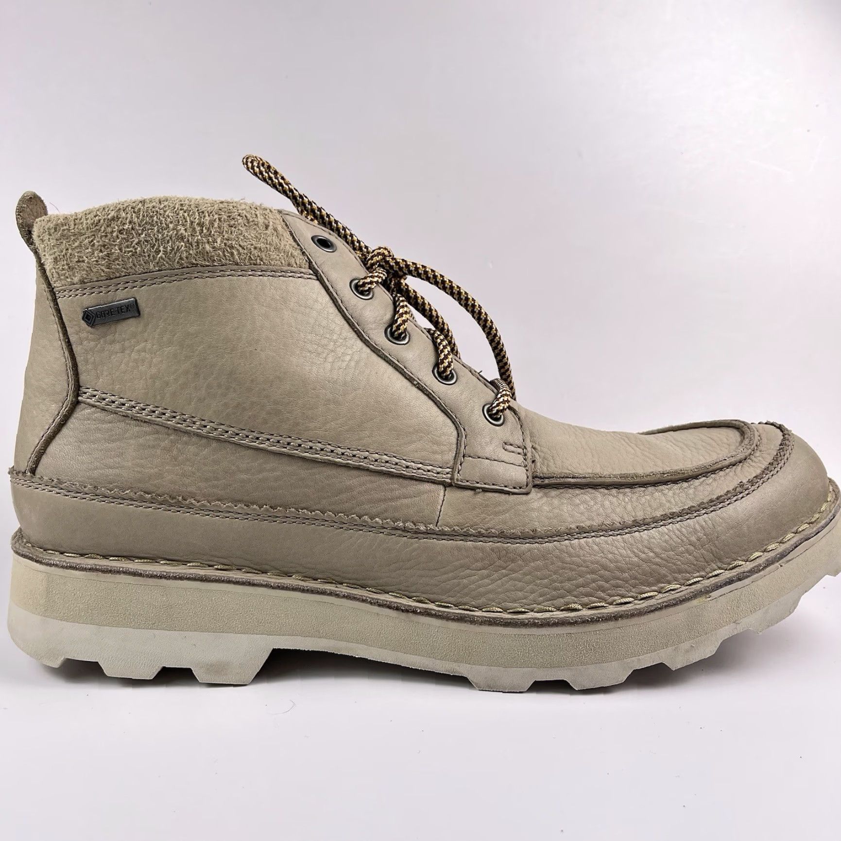 Clarks Clarks Korik Rise Gore-Tex Boots Mens Size 12 Grey Leather Waterproof Leather Waterproof Lace Up Boots Mens Grey Desert 12 Mens Size US 11 / EU 44 - 2 Thumbnail