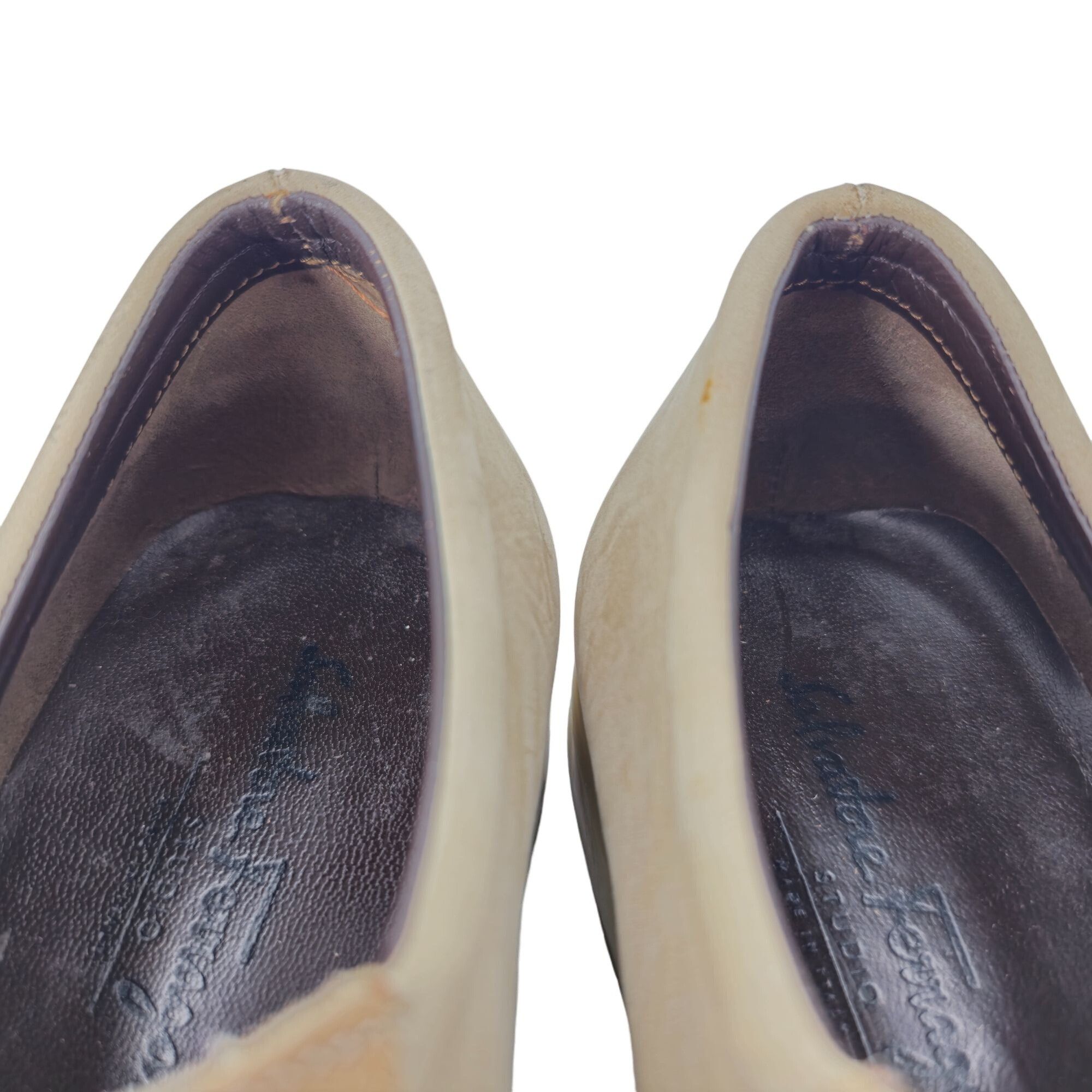 Salvatore Ferragamo Vintage Salvatore Ferragamo Sneaker Men 11 Beige Tan Leather Size US 11 / EU 44 - 9 Thumbnail